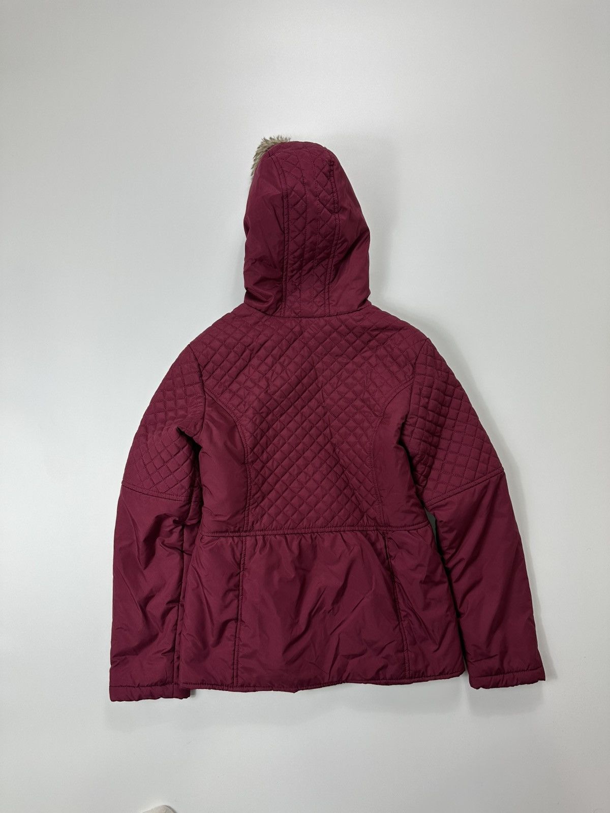 Japanese Brand Faux Fur Style Jacket Women's Zip Hooded Red Size S / US 4 / IT 40 - 2 Thumbnail