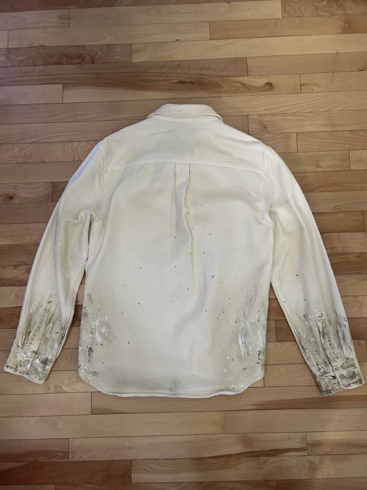 Helmut Lang Helmut Lang Ecru Denim Shirt Size US M / EU 48-50 / 2 - 2 Thumbnail