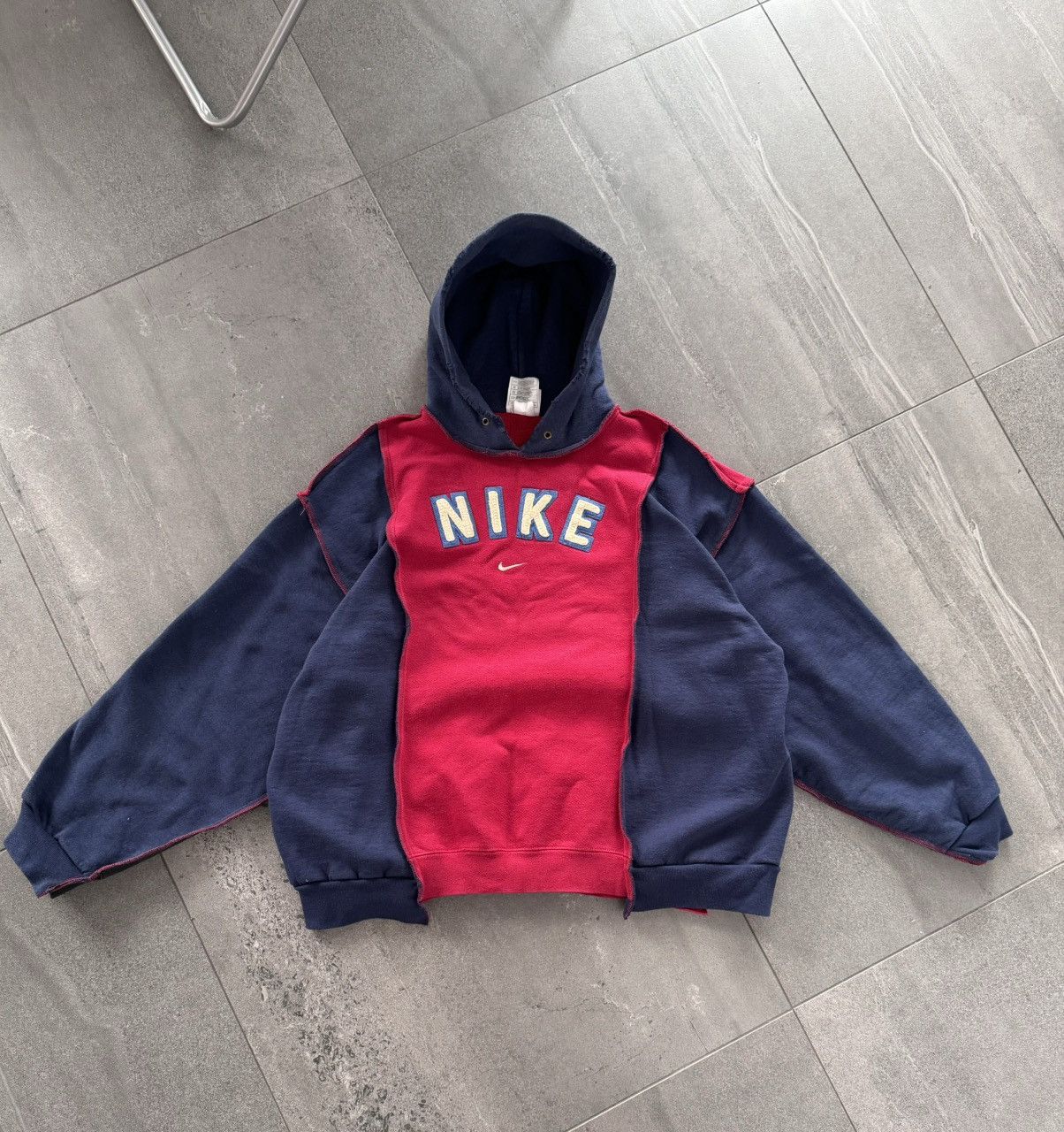 VINTAGE Reworked Nike skeleton hoodie y2k BY COOGI SWEATER