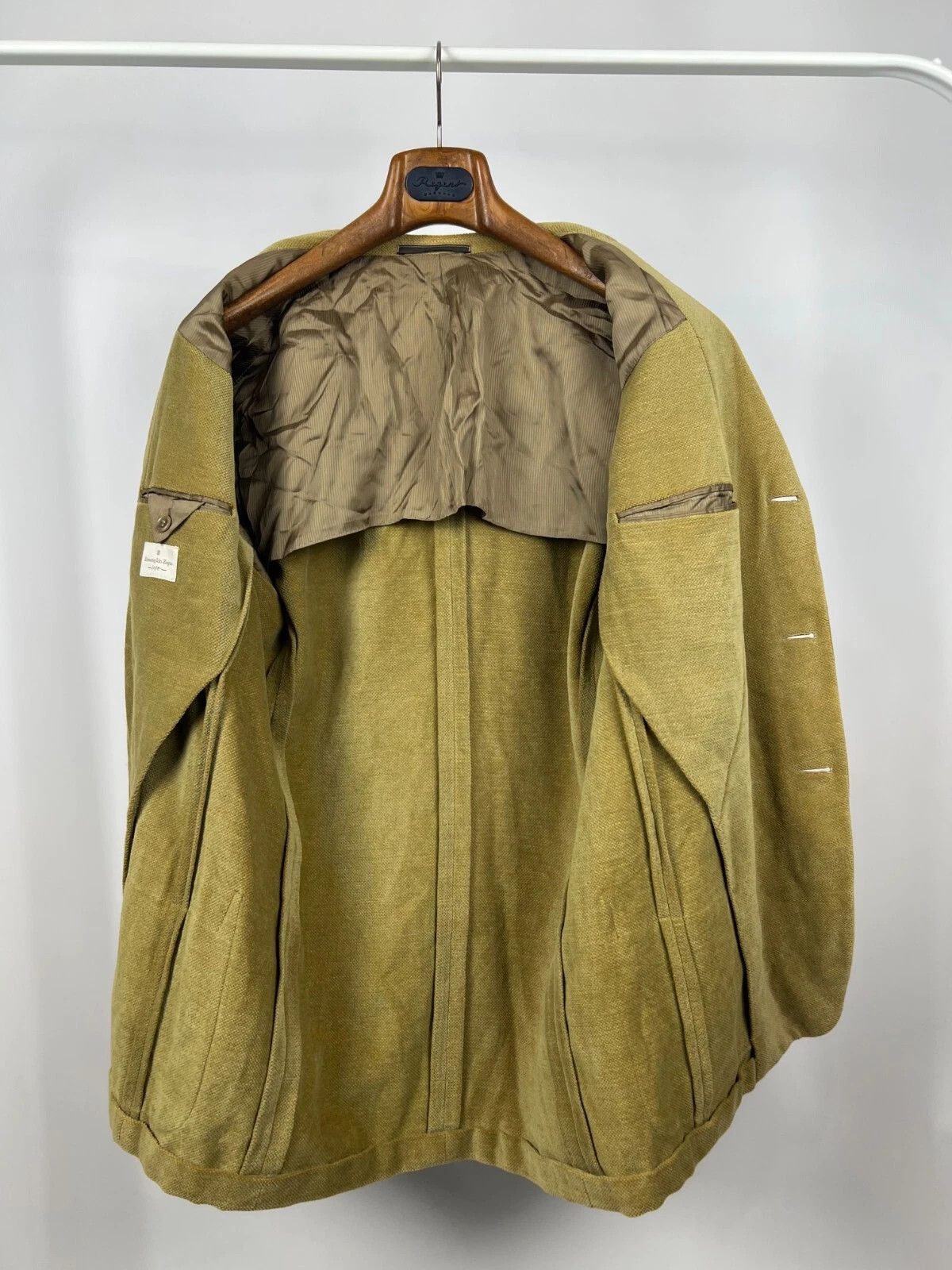 Ermenegildo Zegna Ermenegildo Zegna Soft Half-Lined Yellow Blazer Jacket Size 40R - 13 Thumbnail
