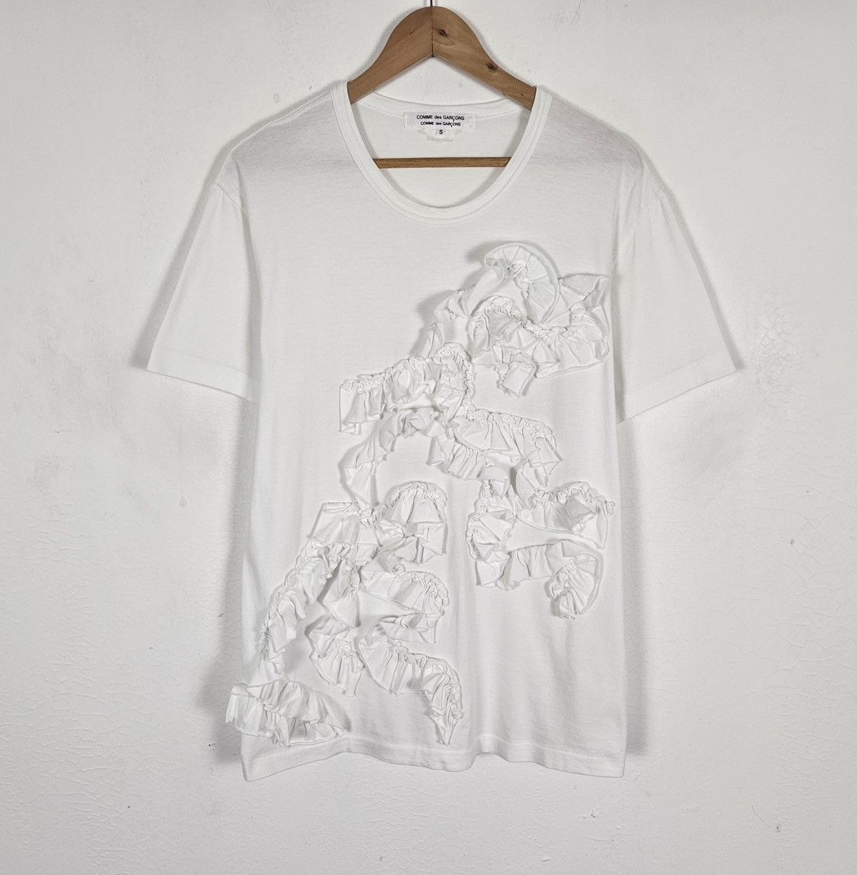 Comme des Garcons Comme des Garçons CDG Gathered Frill tee shirt Size S / US 4 / IT 40 - 2 Thumbnail