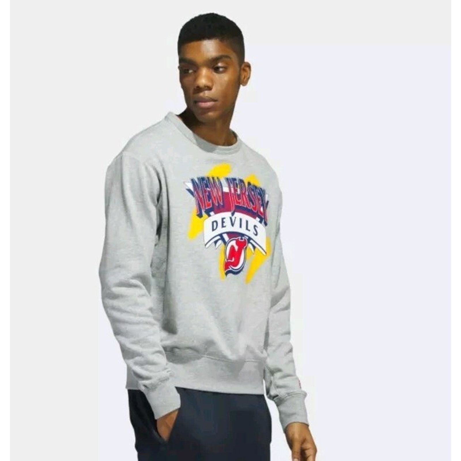 Adidas Adidas Mens DEVILS VINTAGE CREW SWEATSHIRT Size M A001475 Size US M / EU 48-50 / 2 - 2 Thumbnail