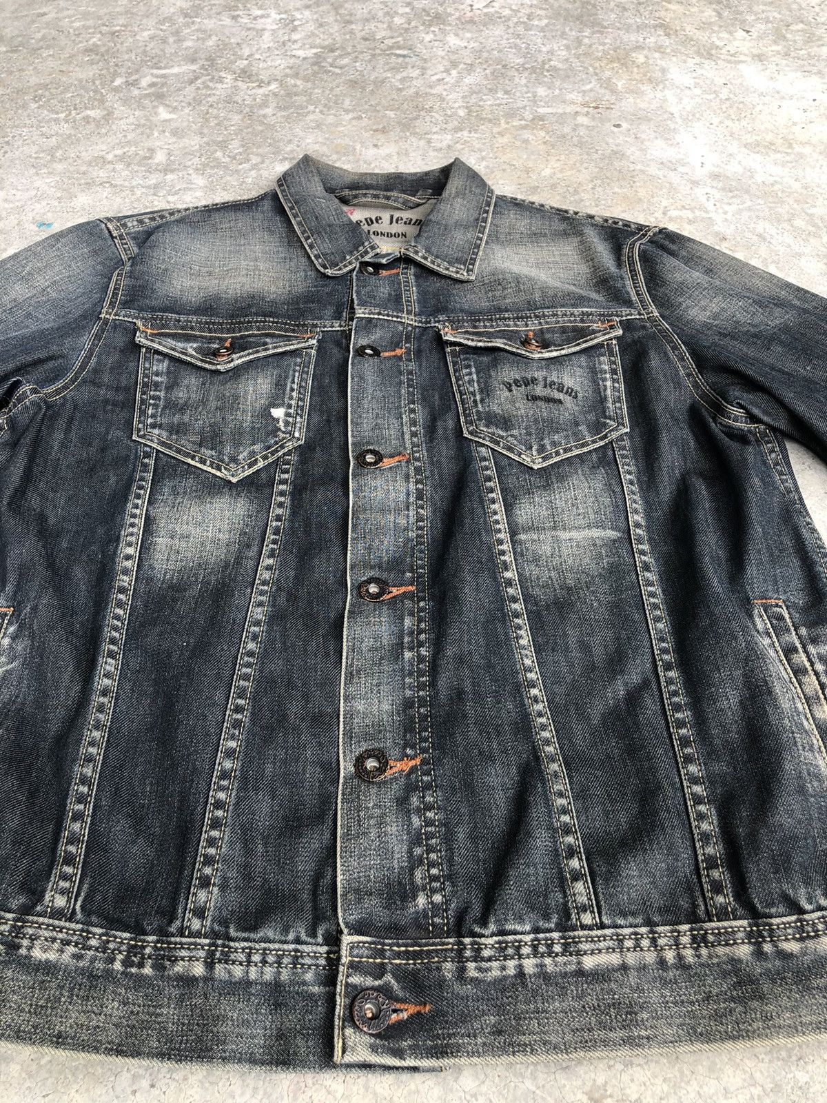 Pepe Jeans Vintage Pepe Jeans Denim Jacket Distressed Jeans Size US L / EU 52-54 / 3 - 3 Thumbnail