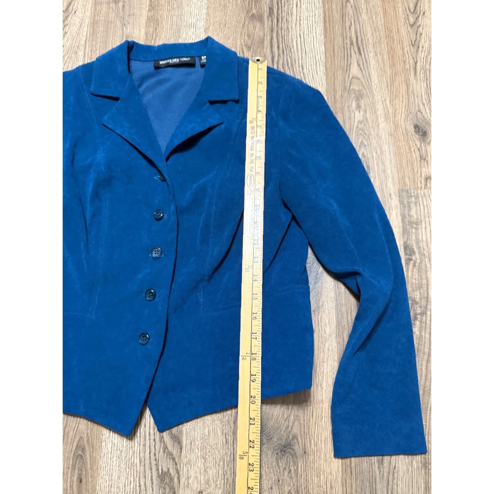 Vintage VINTAGE Briggs New York Jacket Womens 8 Petite Blue Blazer Padded Shoulders Button Up Size M / US 6-8 / IT 42-44 - 7 Thumbnail