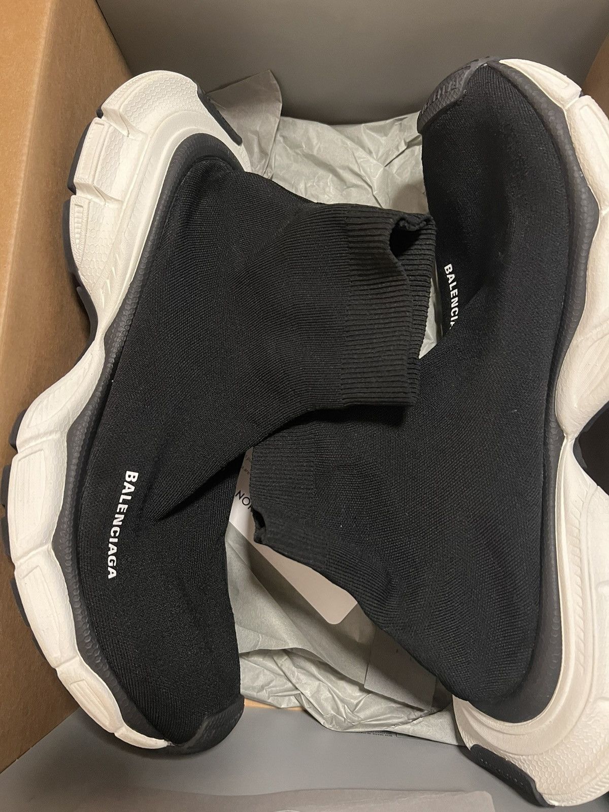 Balenciaga Balenciaga Black 3XL Sock Sneakers Size US 11 / EU 44 - 1 Thumbnail