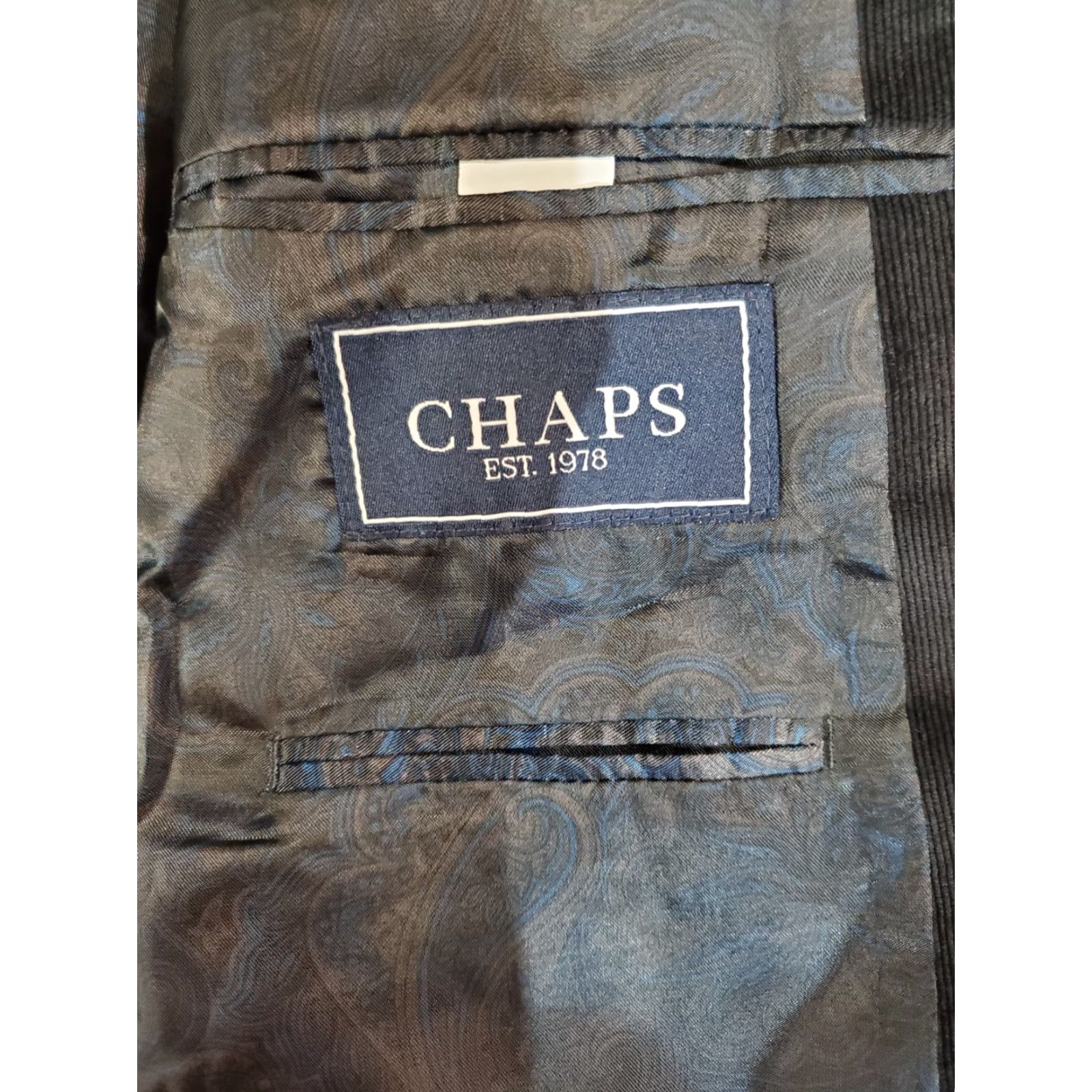 Chaps CHAPS RALPH LAUREN Signature Corduroy Sports Coat Blazer Men’s Size 42 Reg Dark Blue Size 42R - 4 Thumbnail