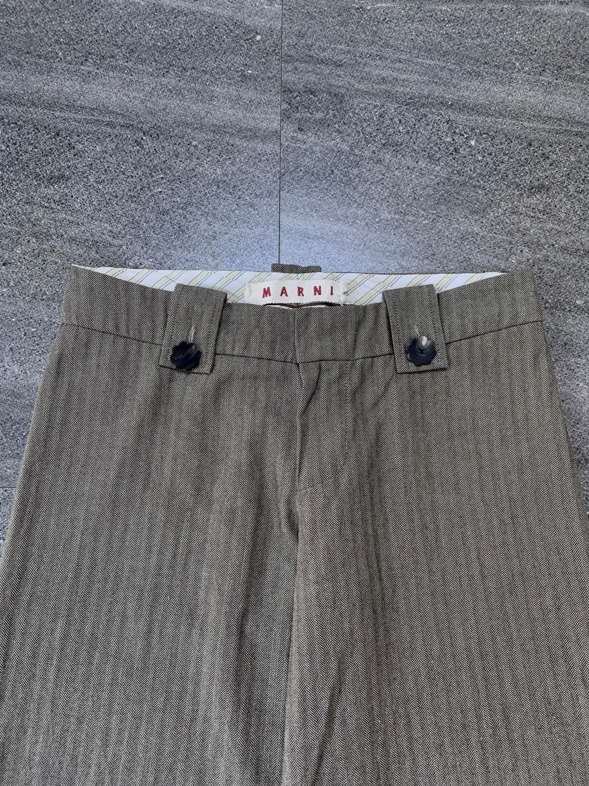 Marni Wideleg Cropped Wool Blend Trousers Size US 30 / EU 46 - 3 Thumbnail