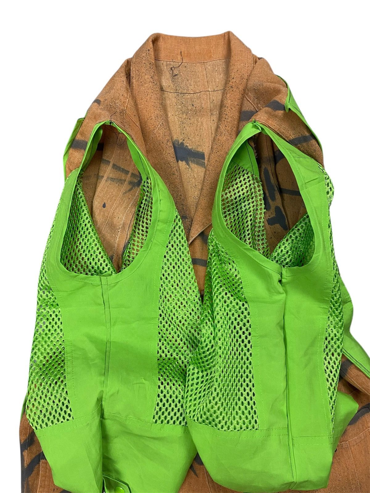 Designer × Vintage Reworked Blazer mix Vest Size 40L - 4 Thumbnail