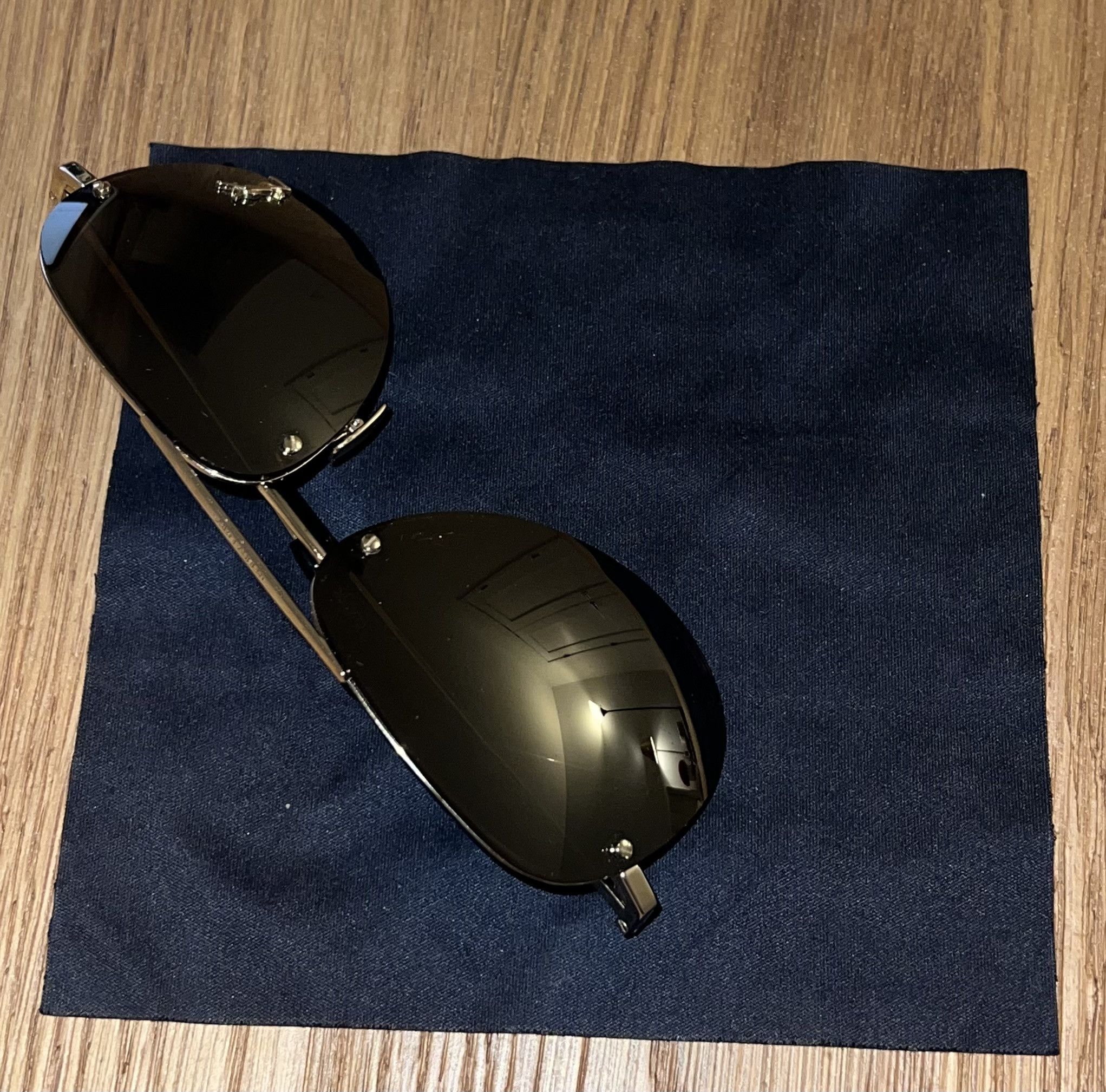 Yves Saint Laurent Rimless Aviator Sunglasses Size ONE SIZE - 14 Thumbnail