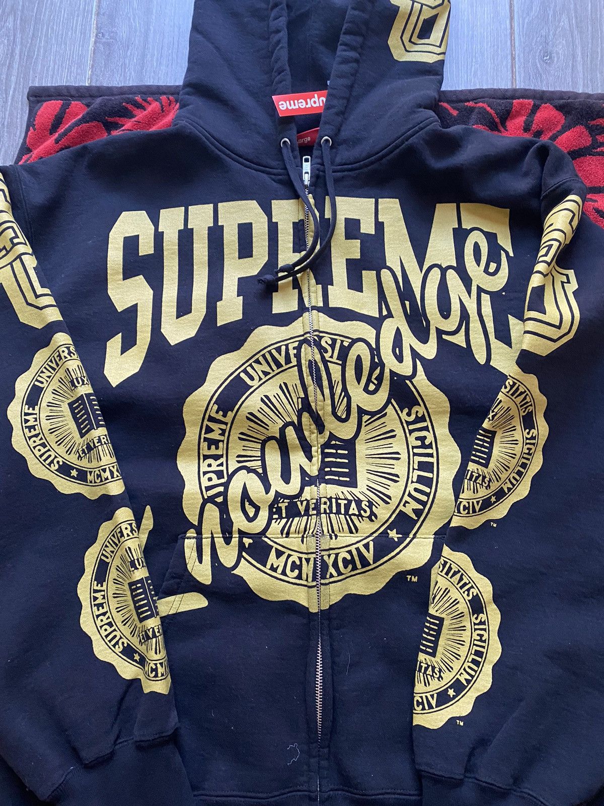 Supreme Supreme Knowledge Reigns Zip Up Hooded Sweatshirt XL Size US XL / EU 56 / 4 - 3 Thumbnail