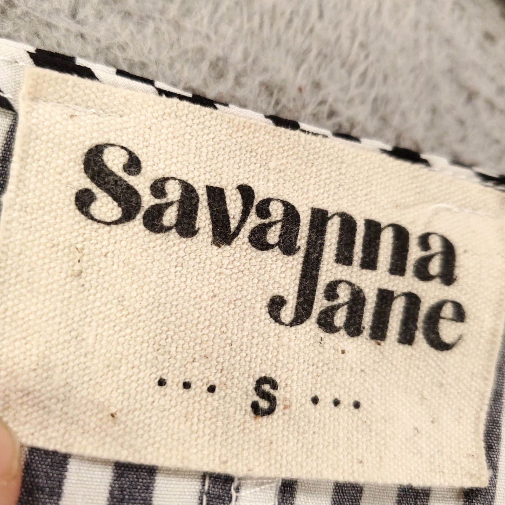 Bell Savanna Jane Blouse Womens Small Black White Striped Bell Sleeve V-Neck Pullover Boho Casual Ready to Wear Size S / US 4 / IT 40 - 6 Thumbnail