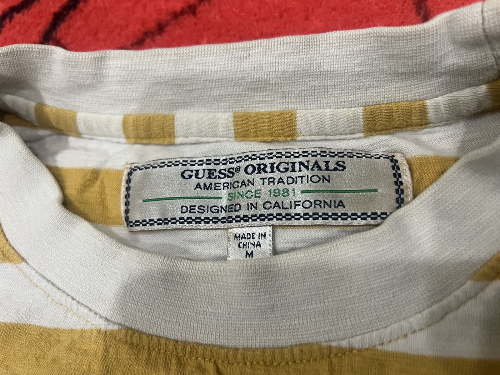 Guess Guess Original Yellow Striped T Size US M / EU 48-50 / 2 - 3 Thumbnail