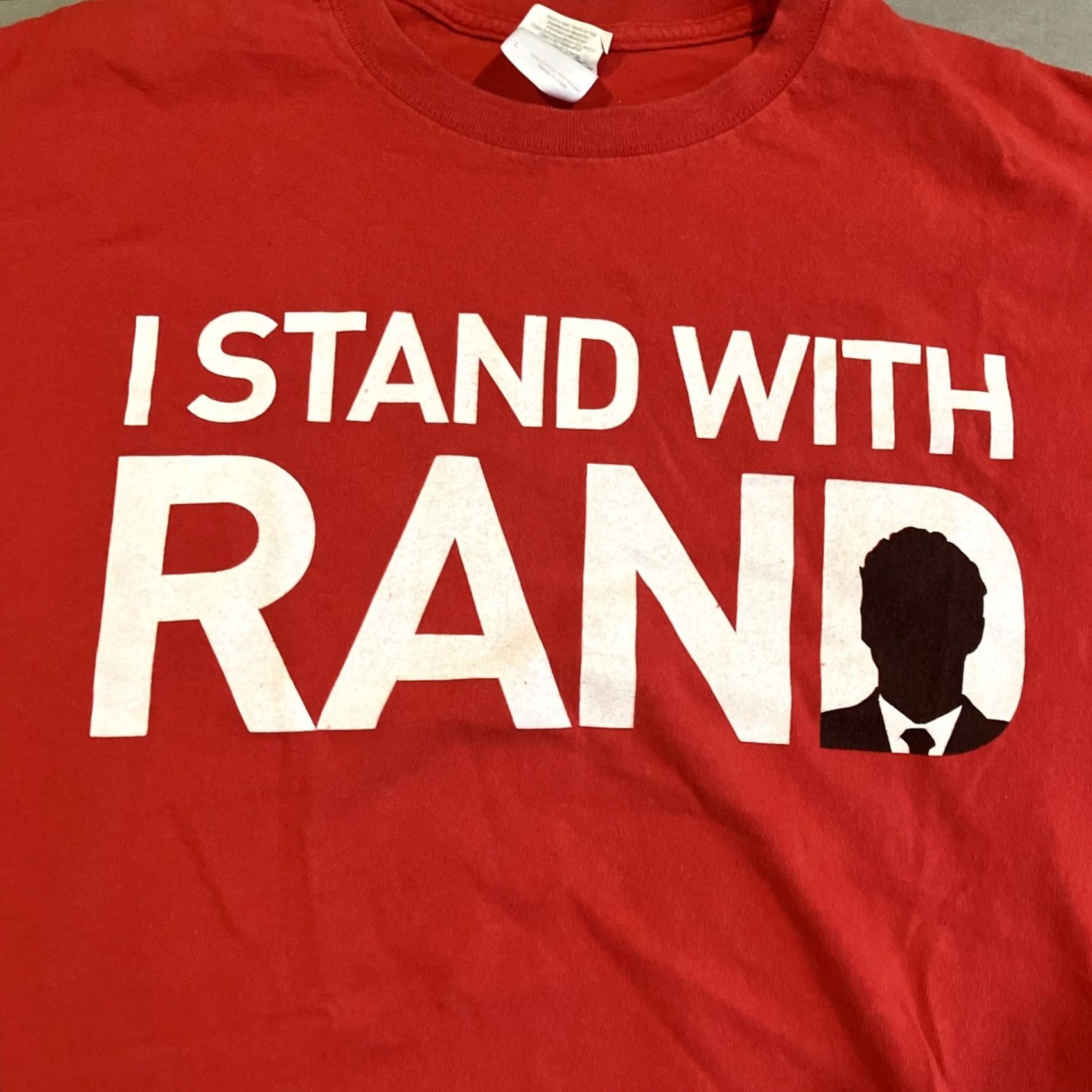 Gildan I STAND WITH RAND Rand Paul T Shirt RARE Awesome Men's Large Size US L / EU 52-54 / 3 - 2 Thumbnail