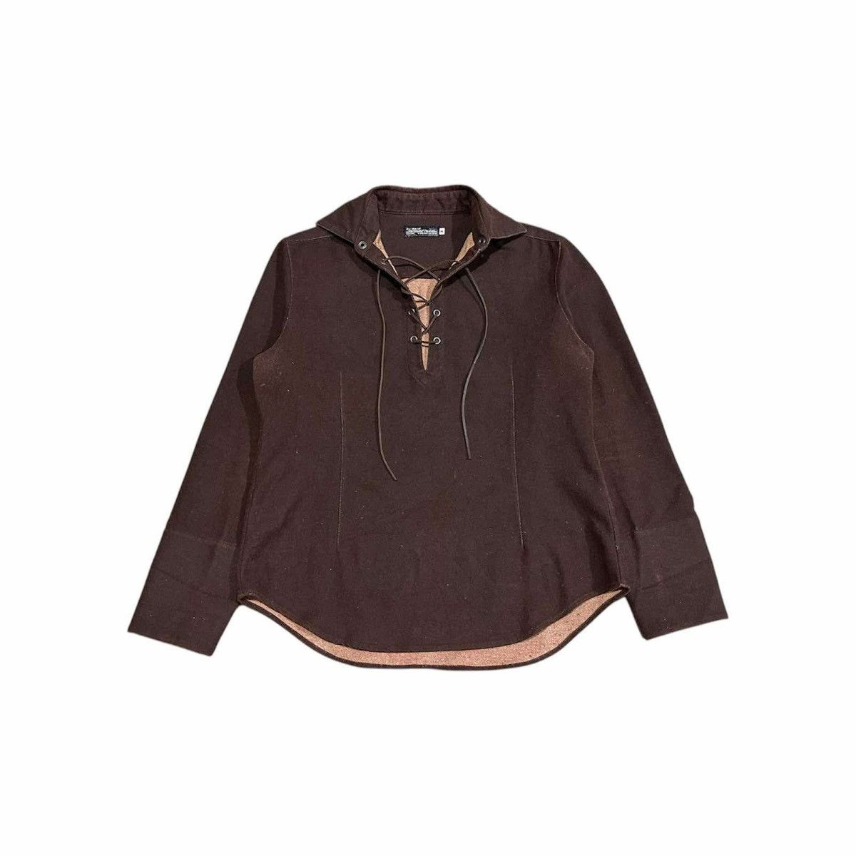5351 POUR LES HOMMES × Japanese Brand × L7 Real Hip 🔥Y2K Archived L7 Real Hip Laces Up Leather Long Sleeve Shirt Size US L / EU 52-54 / 3 - 3 Thumbnail