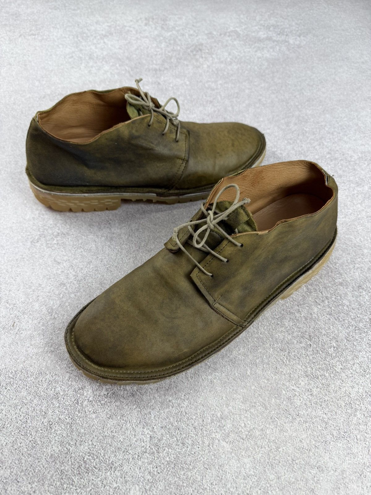 MoMA MoMA Genuine Rubber Leather Shoes Olive Green Size 44-45 Size US 11 / EU 44 - 9 Thumbnail