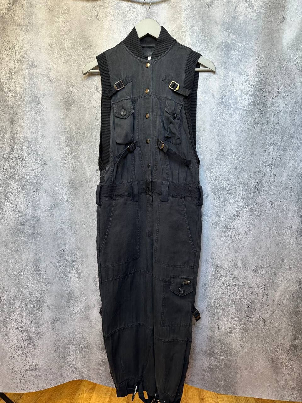 Diesel Diesel Utility Jumpsuit Sleeveless Cargo Overalls Buckle Size 25" / US 0 / IT 36 - 2 Thumbnail