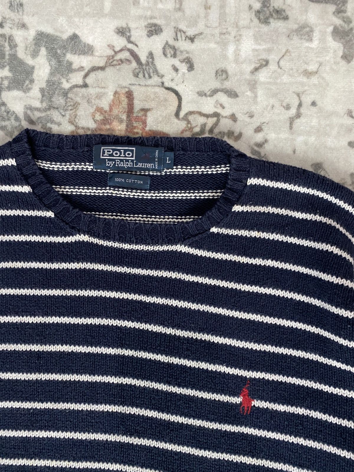 Polo Ralph Lauren × Vintage Crazy Vintage 90s Polo Ralph Lauren Cable Knit Sweater Size US L / EU 52-54 / 3 - 3 Thumbnail