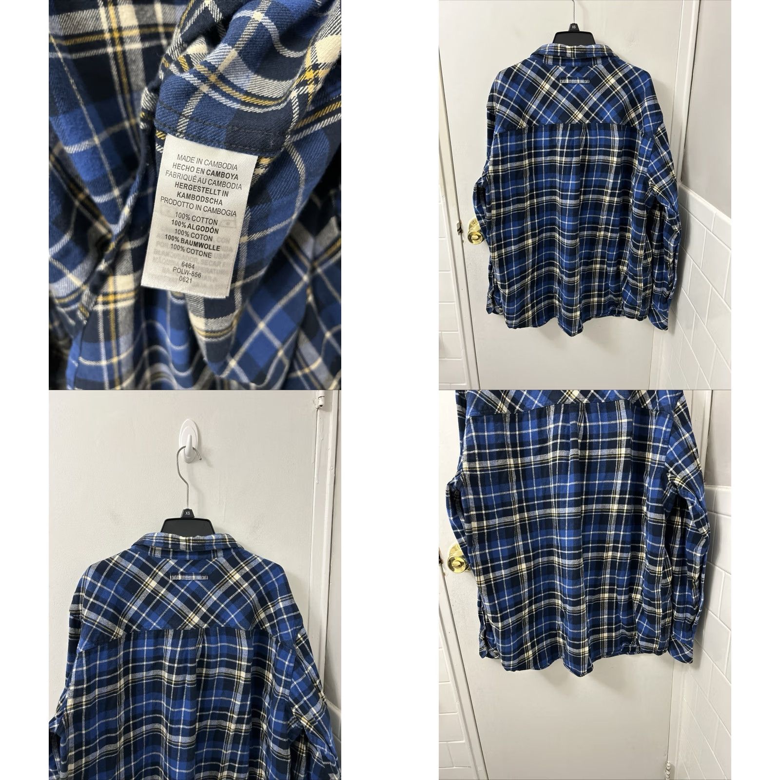 Vintage VINTAGE Legendary Whitetails Buck Camp Flannel Shirt Mens XL Blue Plaid Corduroy L/S Size US XL / EU 56 / 4 - 8 Thumbnail