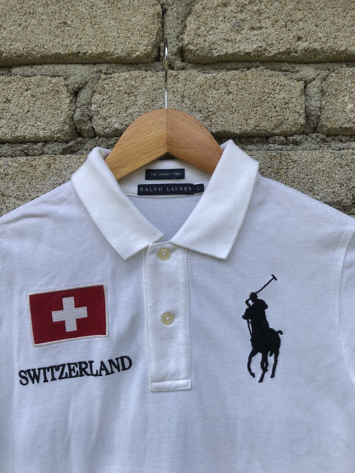 Polo Ralph Lauren Vintage Polo Ralph Lauren Switzerland Big Pony Polo Tshirt Size S / US 4 / IT 40 - 5 Thumbnail