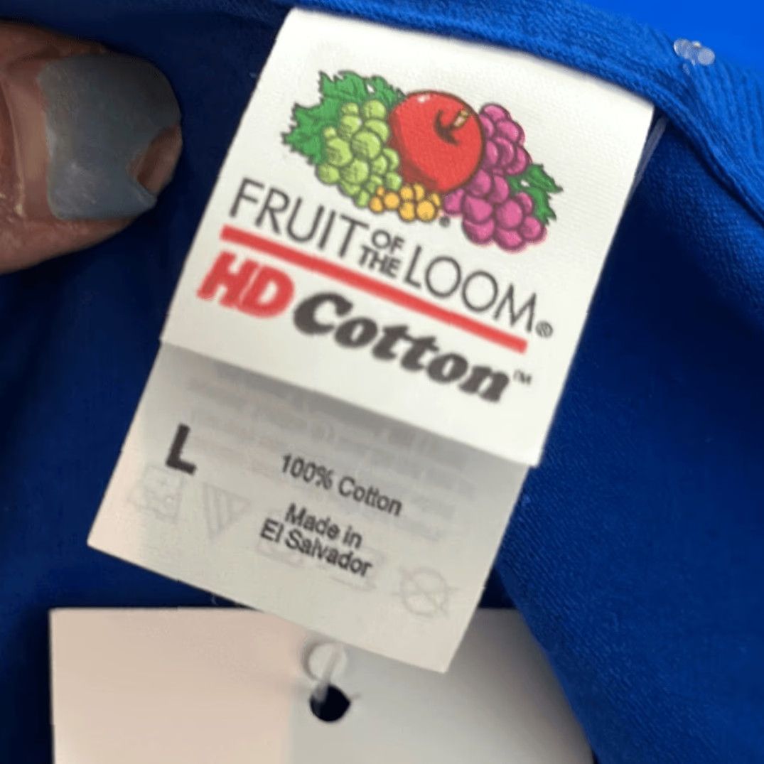 Fruit Of The Loom Dunder Mifflin Paper Company Royal Blue Mens Short Sleeve T Shirt L New Size US L / EU 52-54 / 3 - 4 Thumbnail