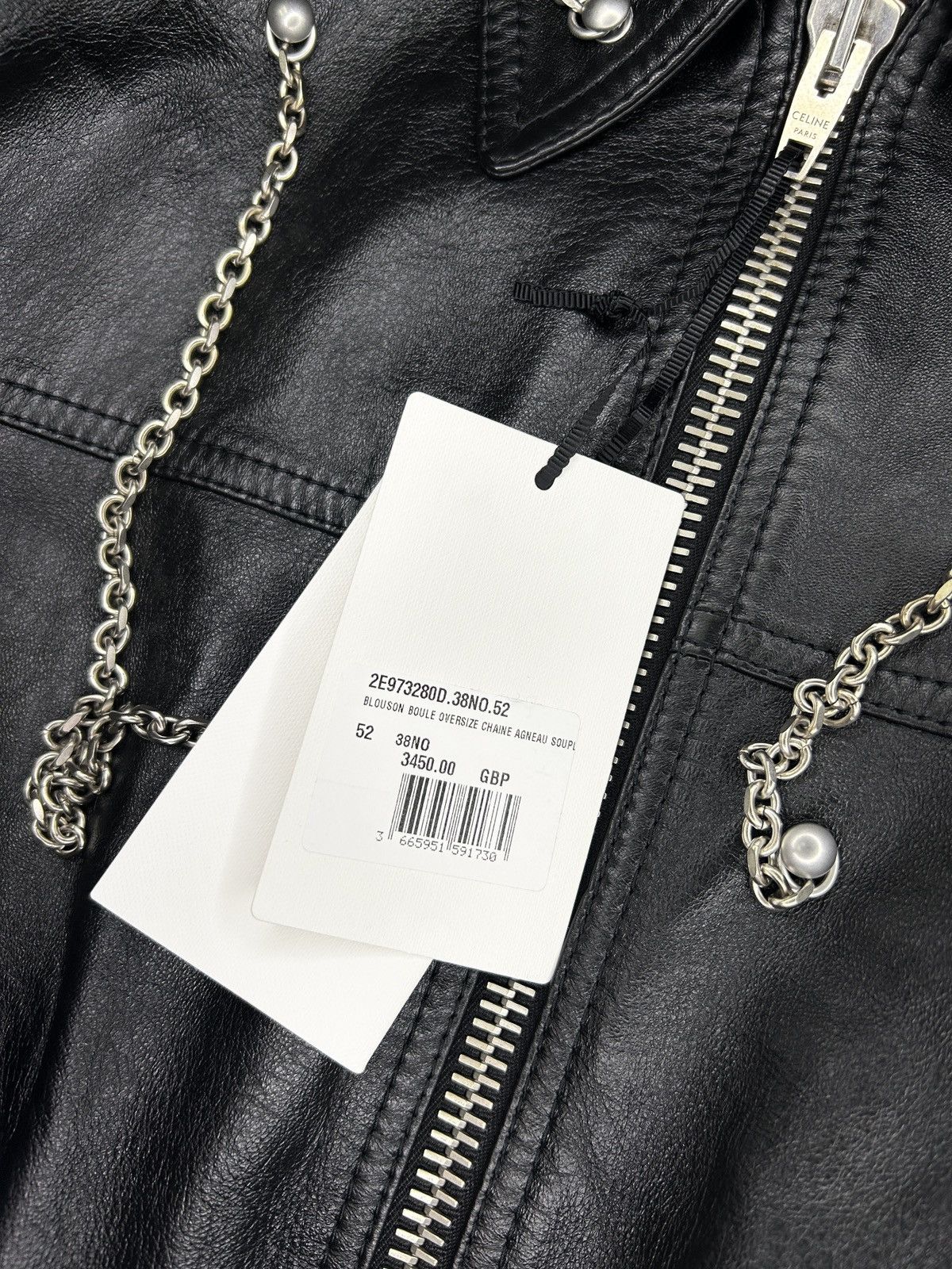Celine F/W 21 Chained Leather Bomber Size US L / EU 52-54 / 3 - 23 Thumbnail