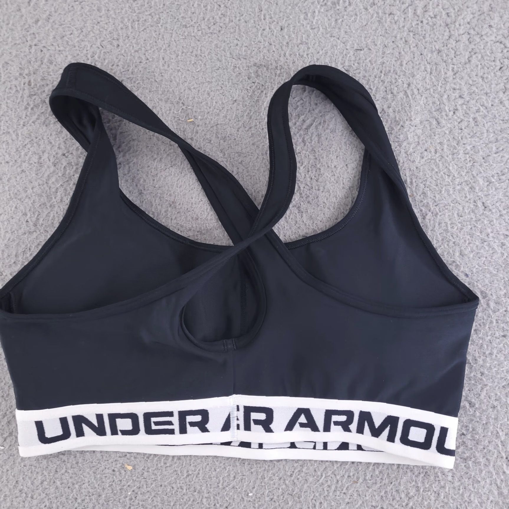Under Armour Under Armour Women's Sports Bra Crossback Racerback Plum Large L Black Wireless Medium Support Sports Bra Size ONE SIZE - 3 Thumbnail