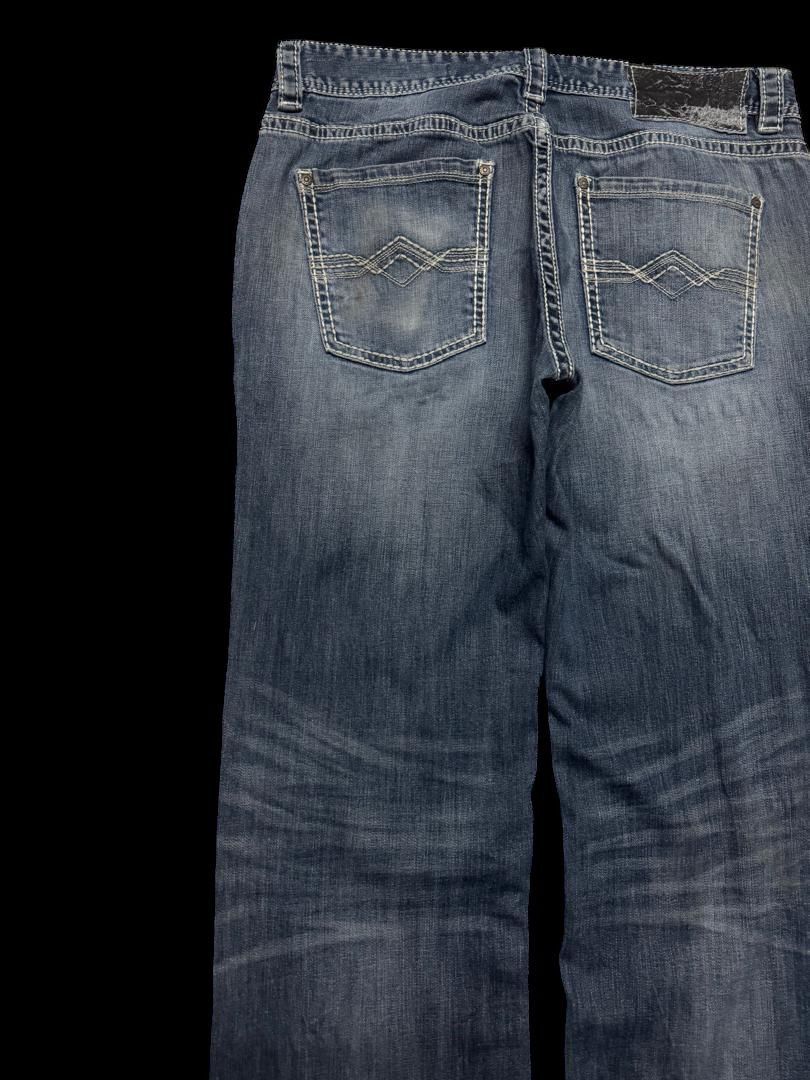 Japanese Brand Vintage Rock&Roll Cowboy Denim Mudwash Regular Straight Leg Size US 33 - 15 Thumbnail