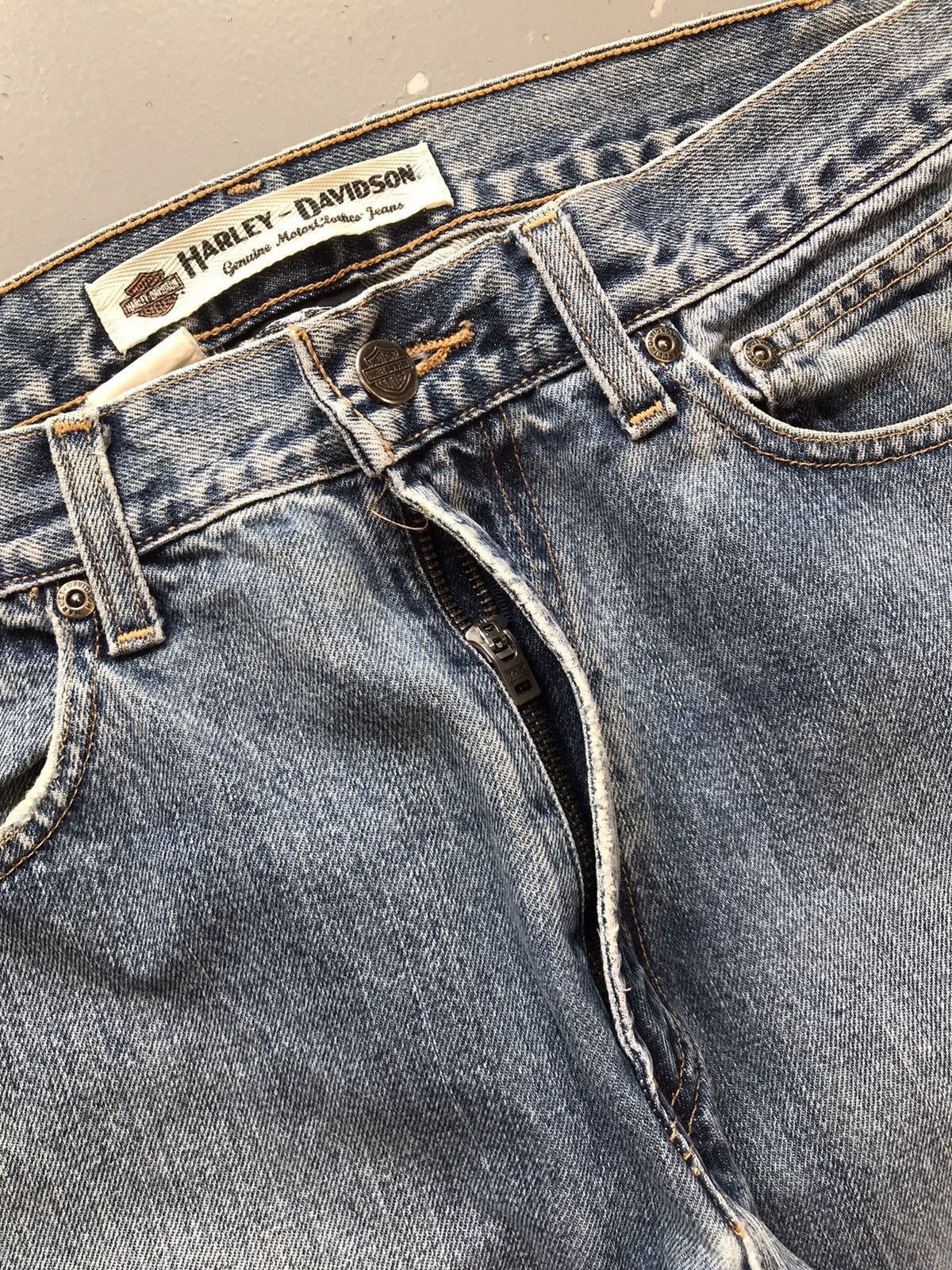 Harley Davidson × Vintage Vintage Harley Davidson straight denim Size US 33 - 5 Thumbnail