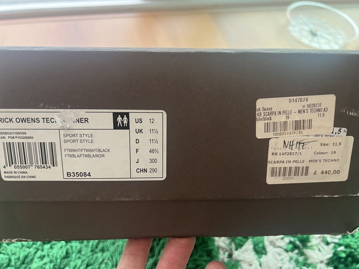 Adidas × Rick Owens Rick Owens Adidas Techrunner Size US 12 / EU 45 - 3 Thumbnail