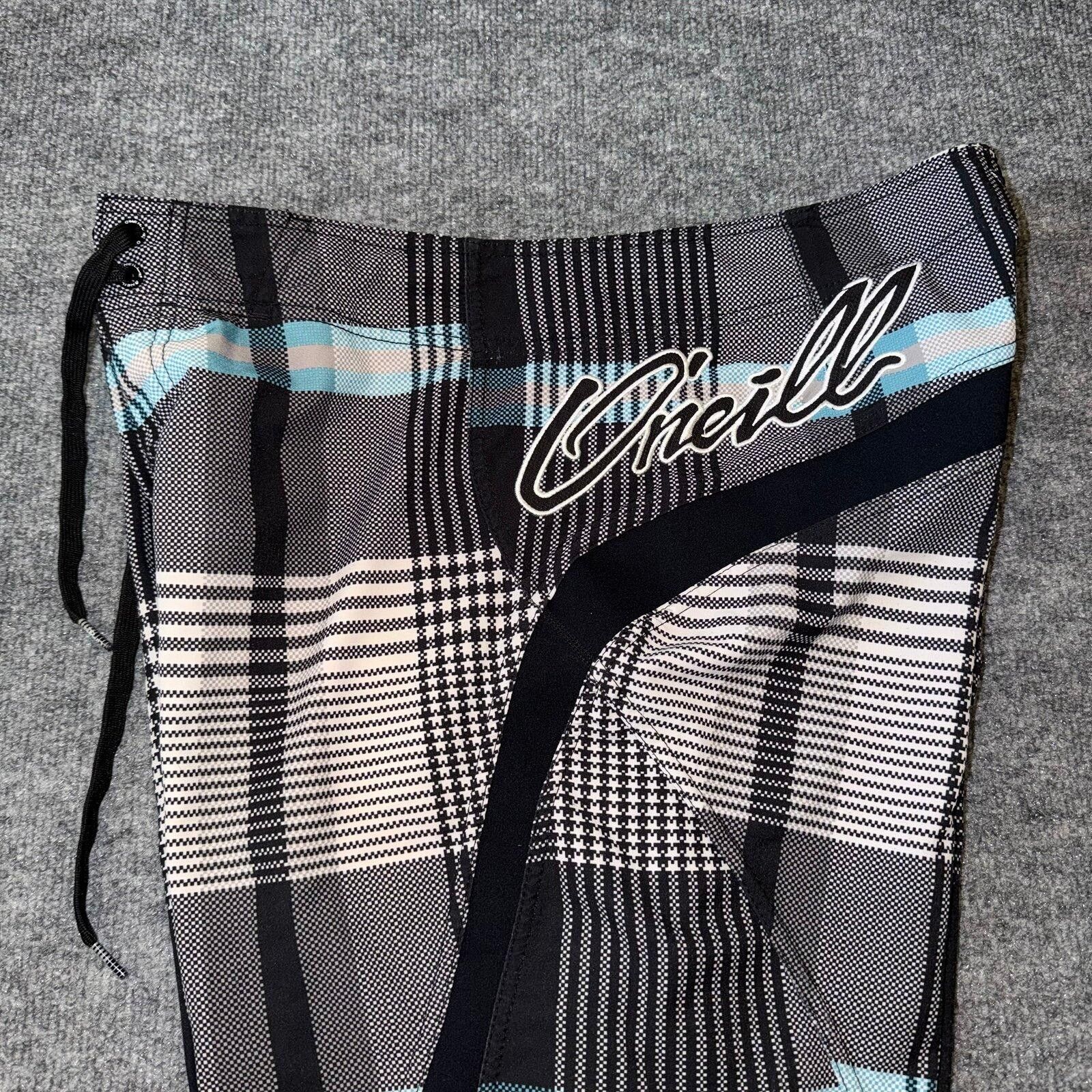 O'Neill O’Neill Superfreak Plaid Logo Board Shorts Surf Mens MD 33 Size US 32 / EU 48 - 2 Thumbnail