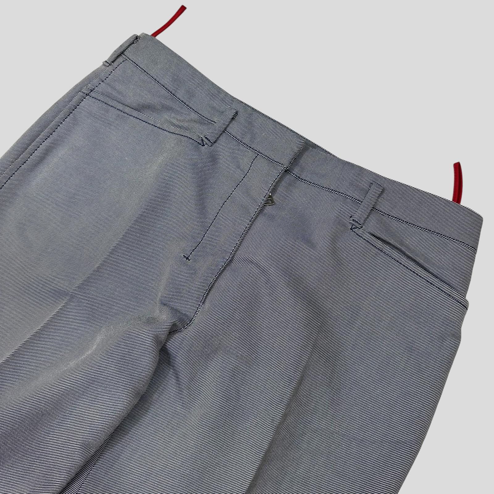 Prada Prada Sport AW00 Textured Two-Tone Pleated Trousers - IT42 Size 28" / US 6 / IT 42 - 3 Thumbnail