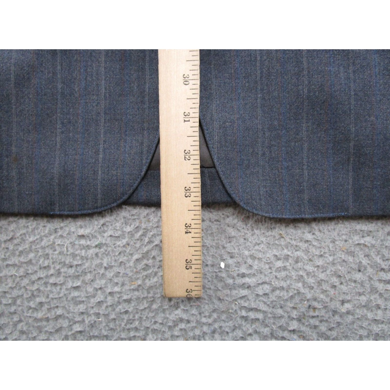 Brooks VINTAGE Christian Brooks Men's Gray Striped 2 Piece Suit Set Size 44 READ Size 44R - 7 Thumbnail