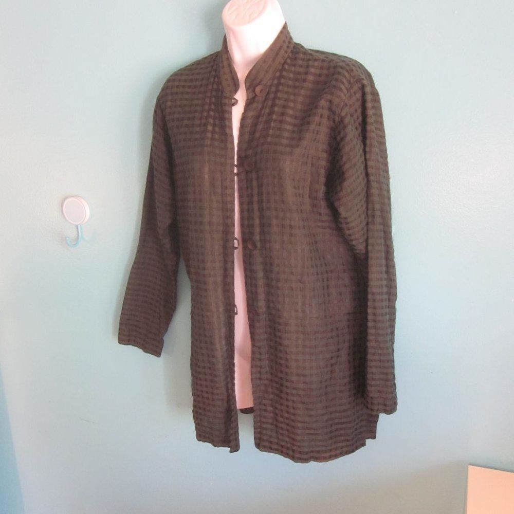 Habitat Cut Loose Dark Green Silk Tunic Womens Size XS Size XS / US 0-2 / IT 36-38 - 1 Thumbnail