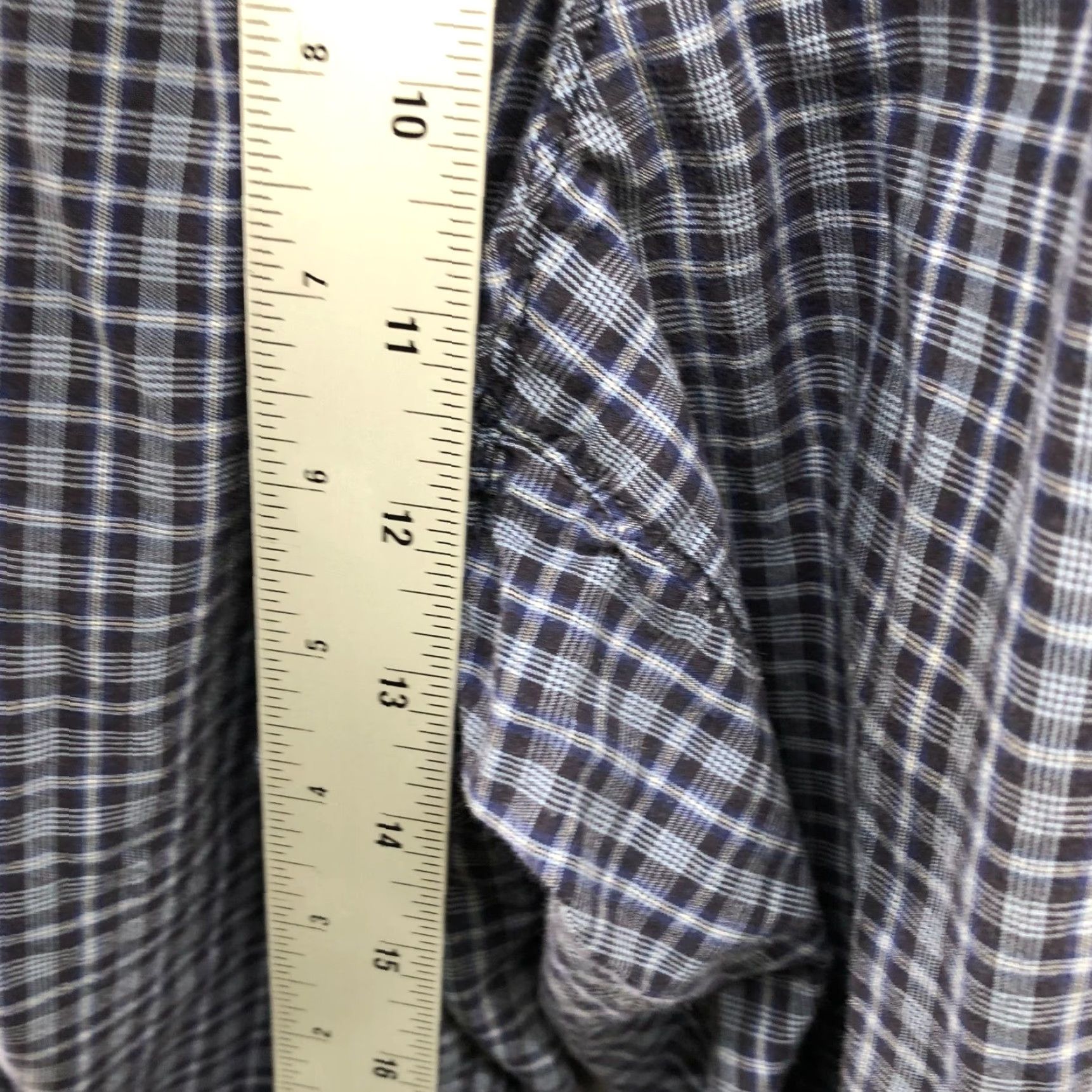 Gap Gap Chino Shorts Mens Size 38 Blue Plaid 10" Inseam Cotton Flat Front Summer Casual Mens Size US 38 / EU 54 - 6 Thumbnail