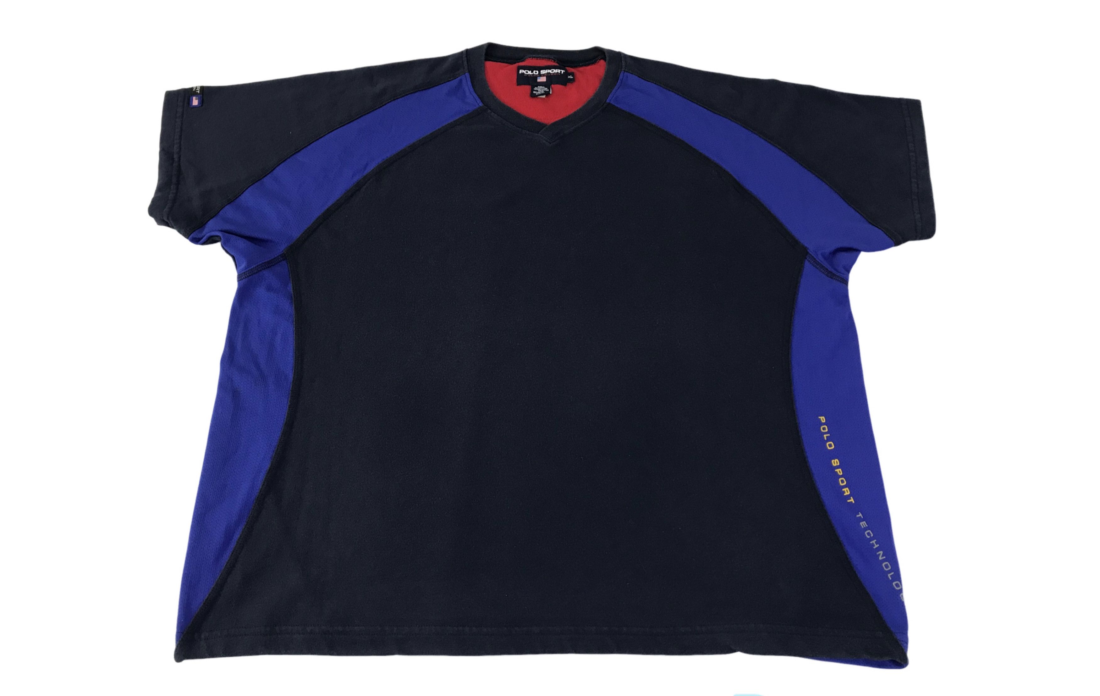 Polo Ralph Lauren 90s Polo Sport Ralph Lauren V Neck Printed Tee Size US XL / EU 56 / 4 - 1 Thumbnail