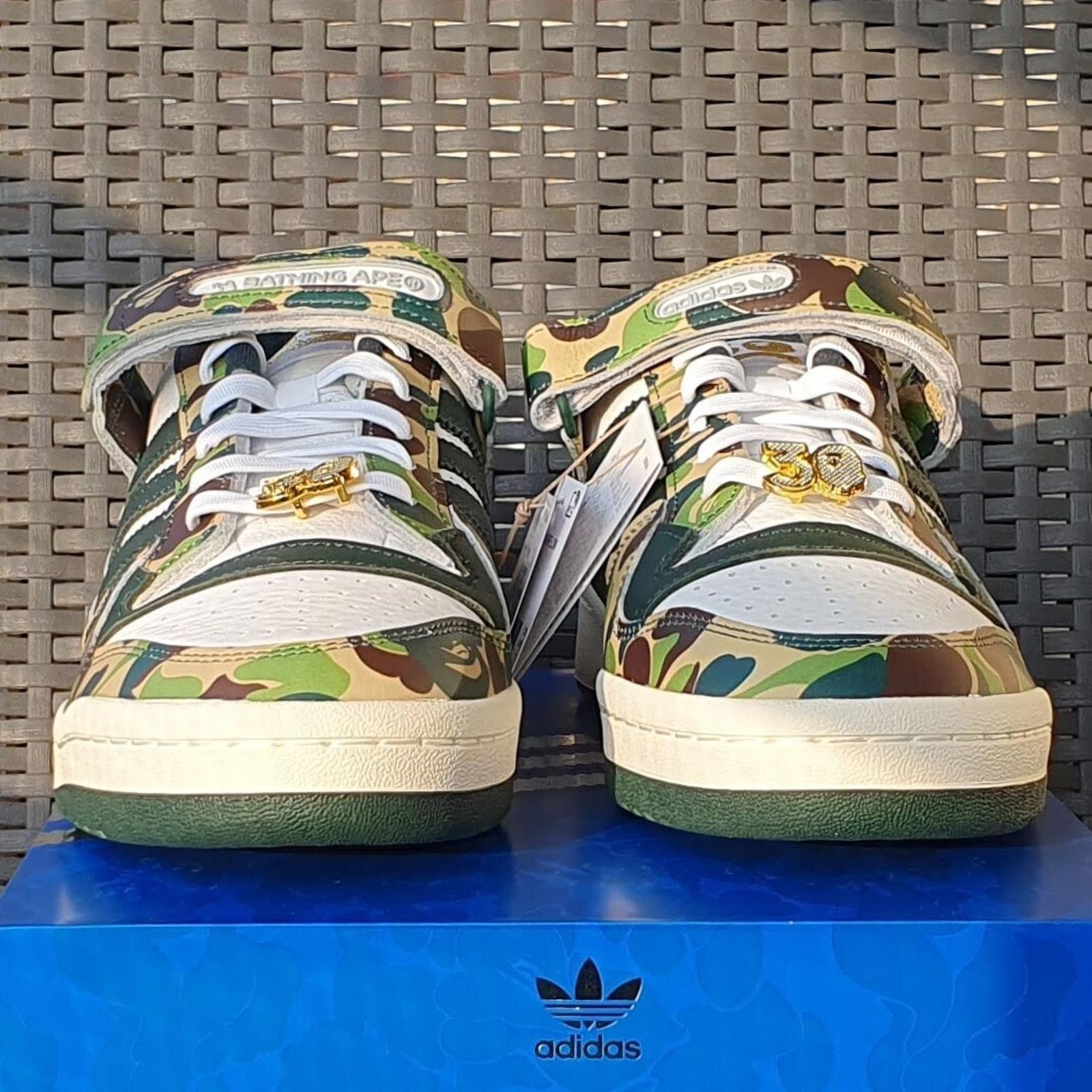 Adidas Mens Adidas Forum 84 Low 'Bape 30th Anniv Green Camo' US11.5 Size US 11.5 / EU 44-45 - 4 Thumbnail