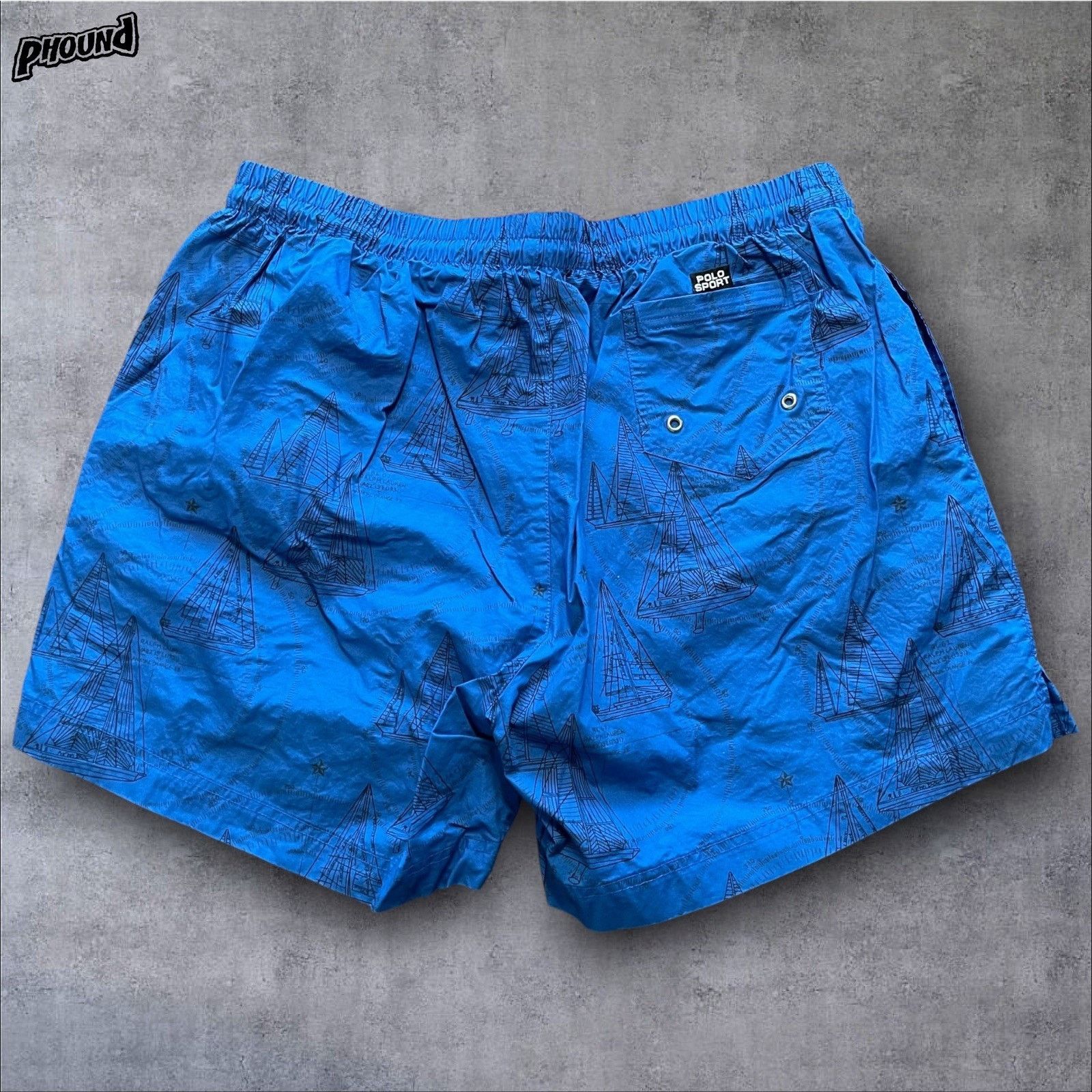 Polo Ralph Lauren Vtg 90s Polo Sport Ralph Lauren Rare Swim Trunks Shorts XXL Size US 36 / EU 52 - 2 Thumbnail
