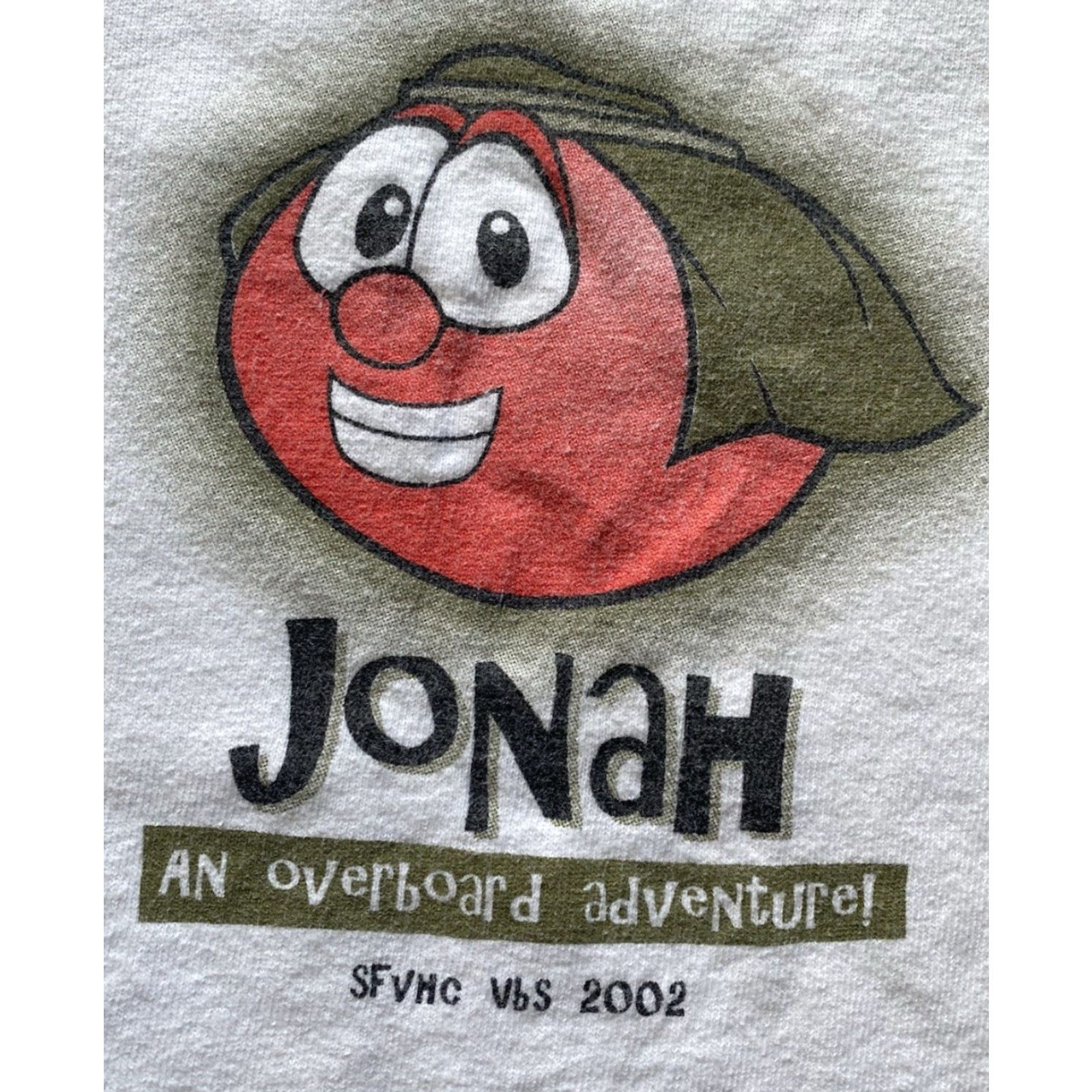 Gildan VINTAGE Veggietales Jonah An Overboard Adventure Shirt White Gildan Adult L Size US L / EU 52-54 / 3 - 2 Thumbnail