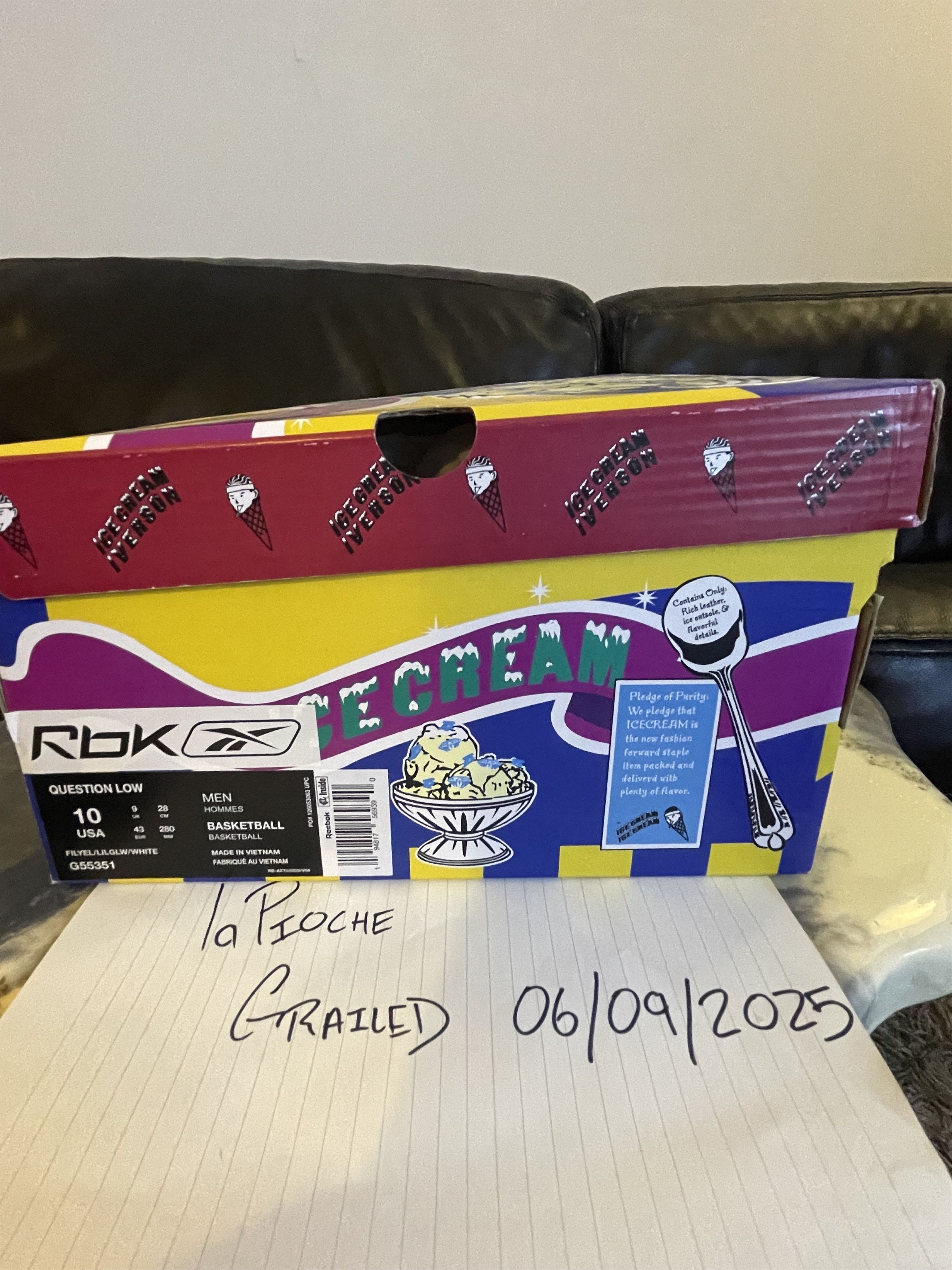 Reebok Reebok Question Low BBC Ice Cream Running Dog Yellow Purple Size US 10 / EU 43 - 4 Thumbnail