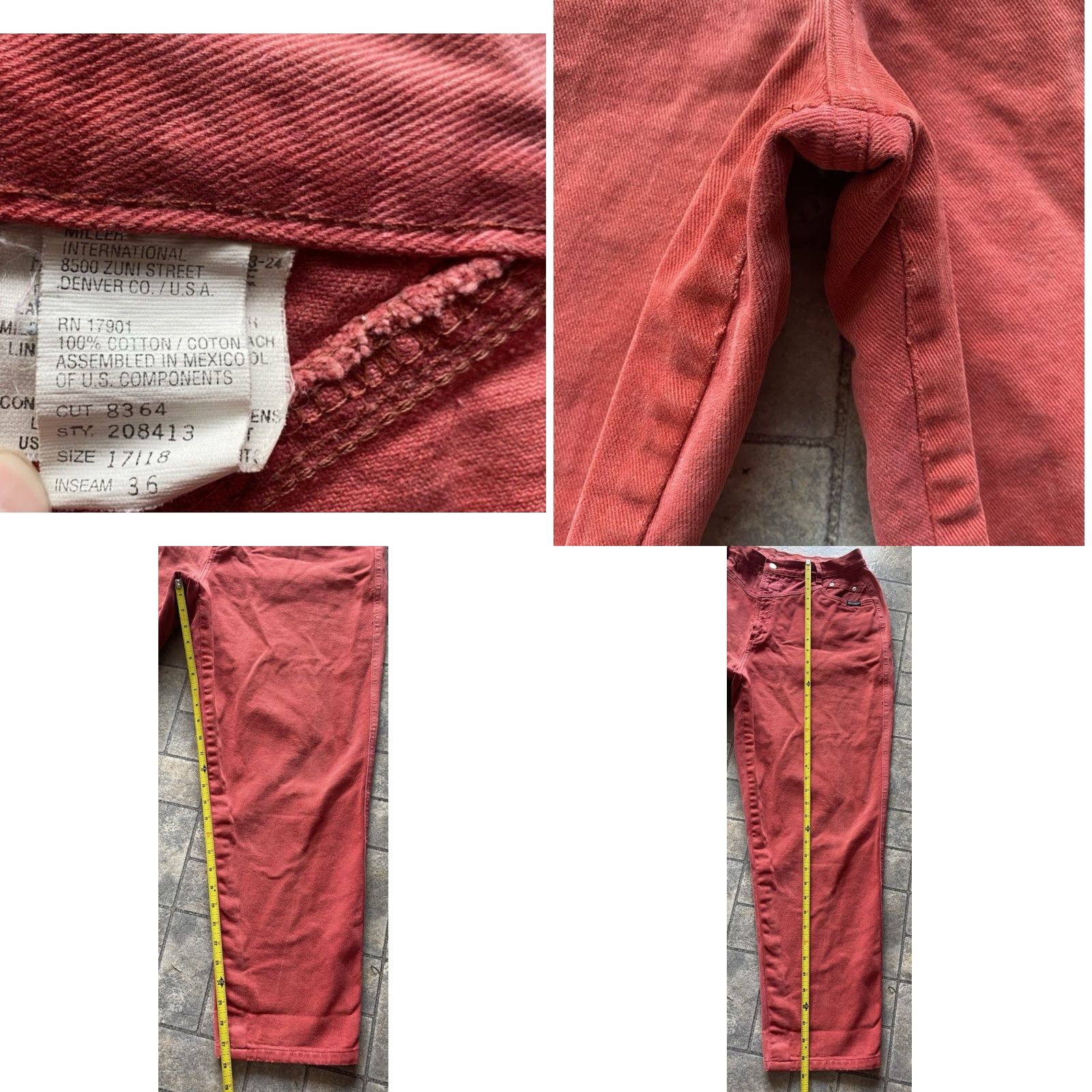 Vintage VINTAGE Rockies Jeans Women 17/18 Red/Orange Western 90s Cowboys Southwestern Mens? Girls? Wait end. Size 38" / US 16 / IT 52 - 8 Thumbnail