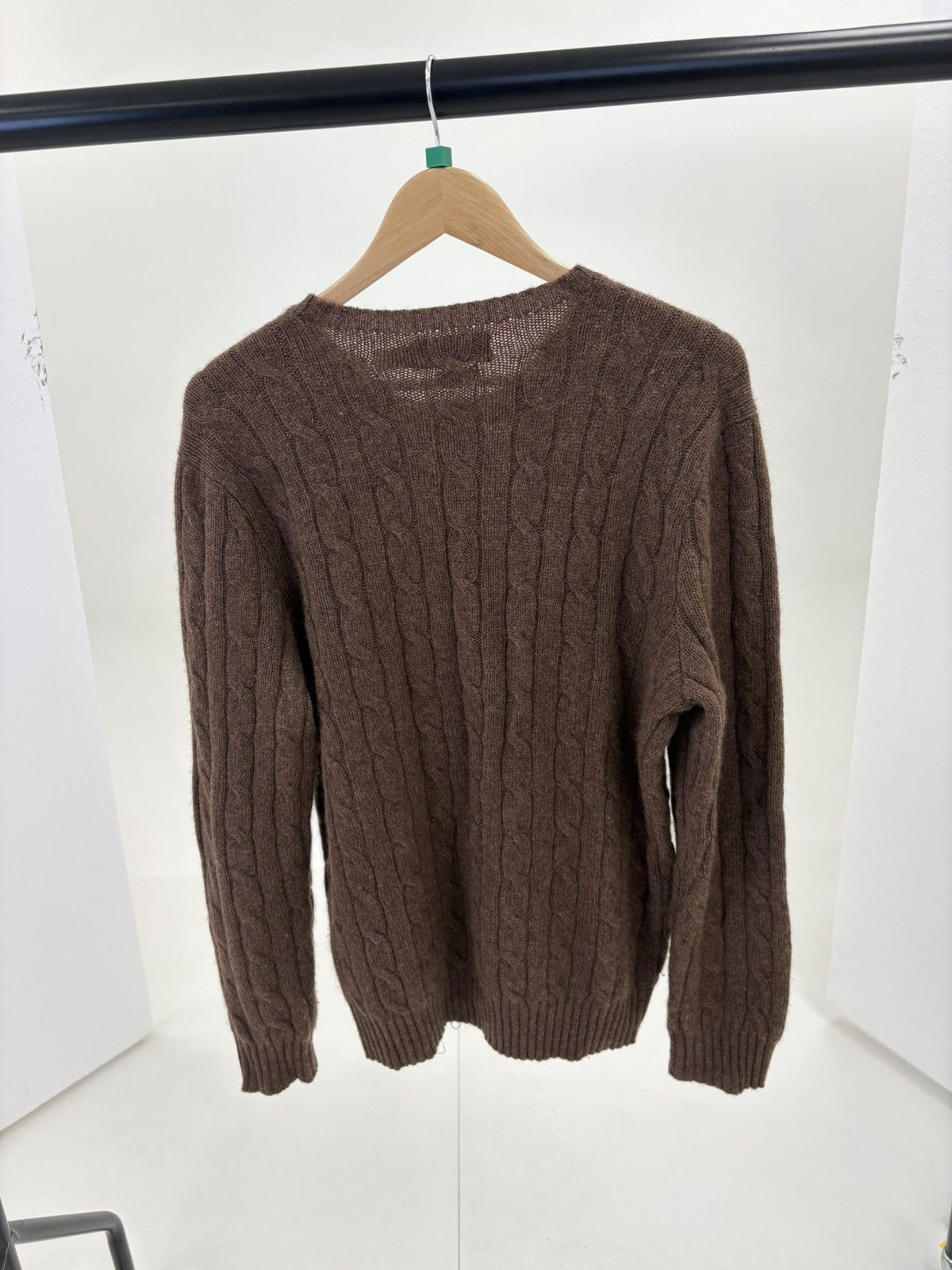 Ralph Lauren Polo Ralph Lauren Brown Cable Knit Cashmere Jumper - Size L Size US L / EU 52-54 / 3 - 2 Thumbnail