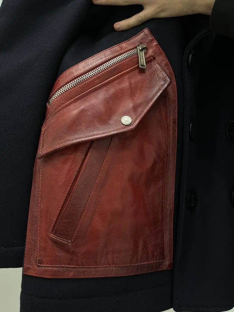 Dsquared2 Dsquared2 4100$ Rrp Contrast Heavy Coat With Leather Pockets Size US M / EU 48-50 / 2 - 5 Thumbnail