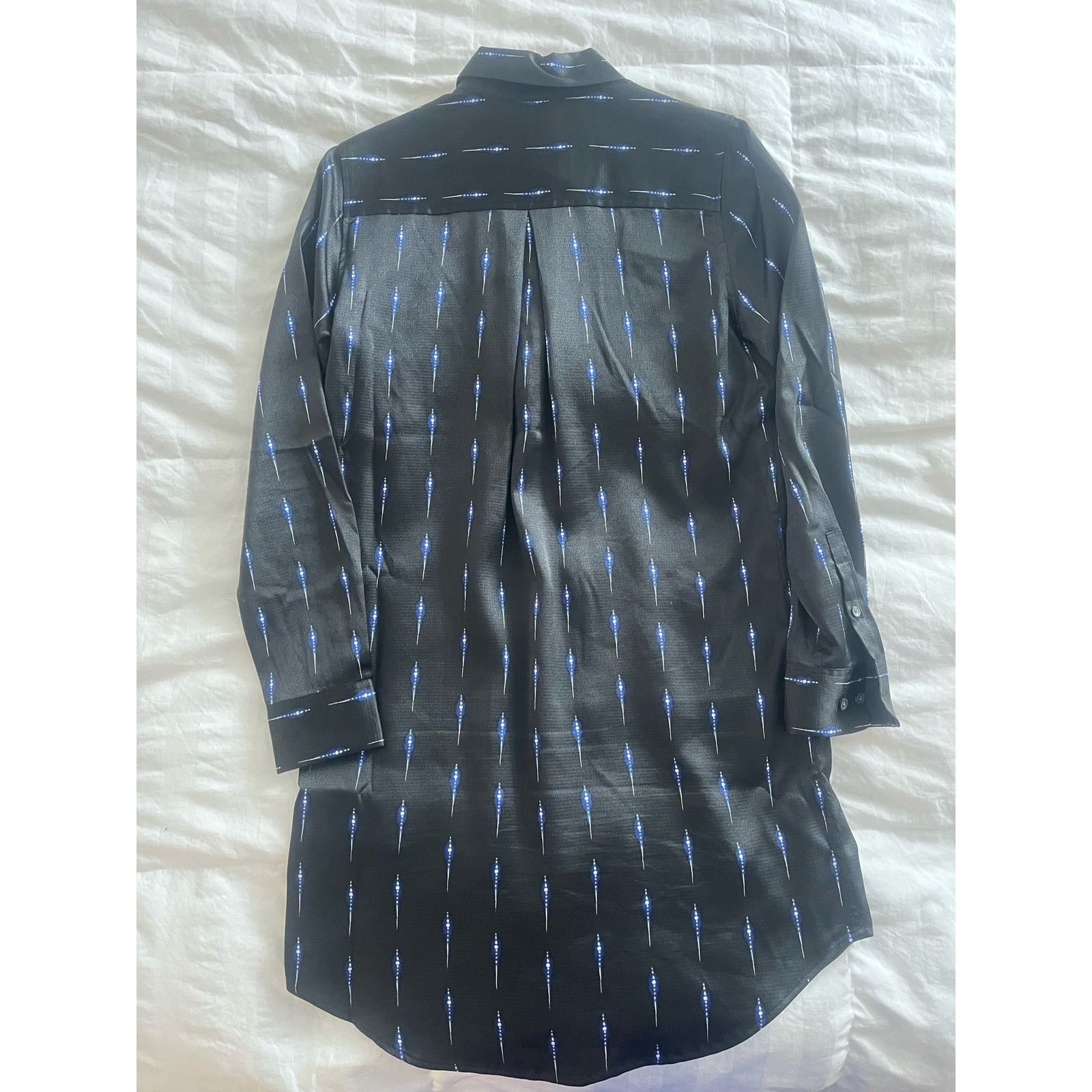 Equipment Equipment Essential Lightning Bolt Satin Shirt Dress Small Size S / US 4 / IT 40 - 2 Thumbnail