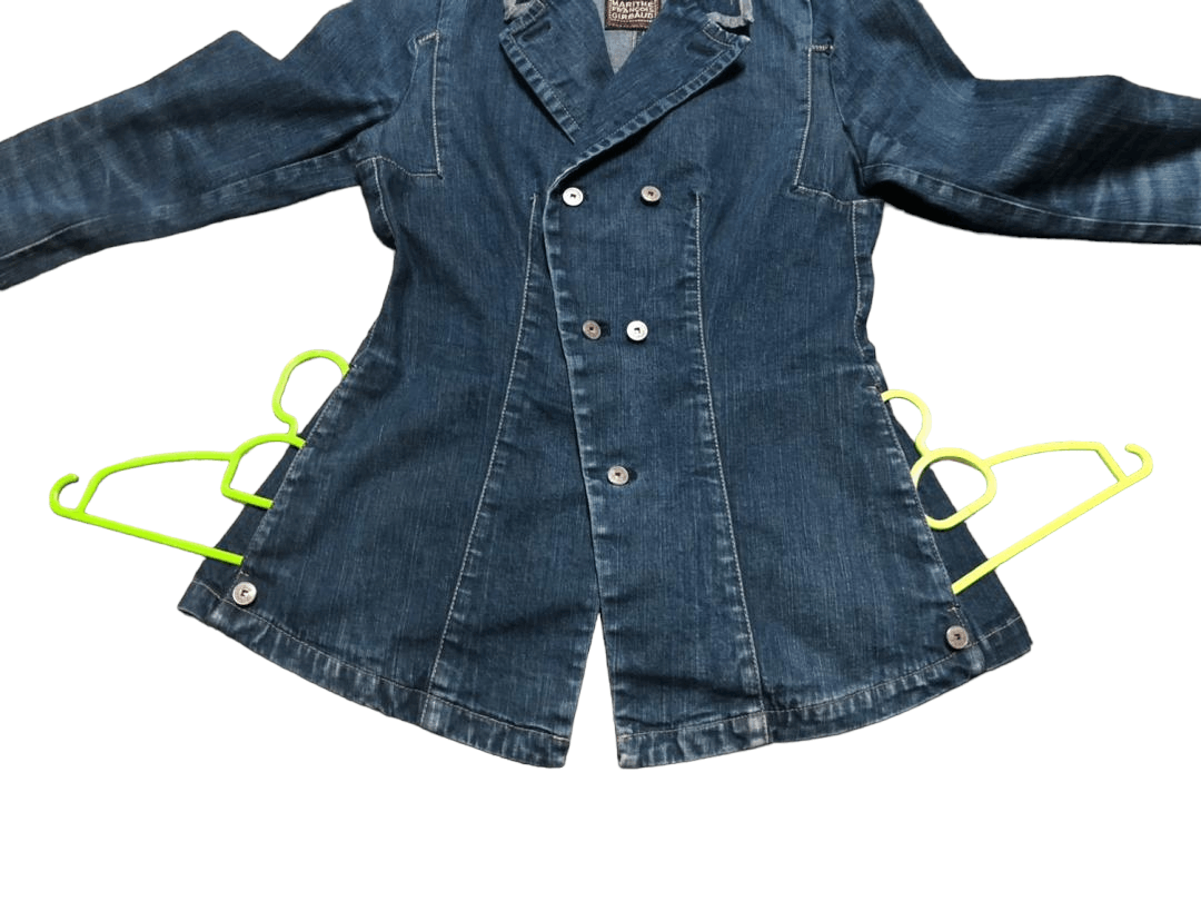Japanese Brand Marithe Francois Girbaud Denim Double Breasted Coat Jacket Size S / US 4 / IT 40 - 4 Thumbnail