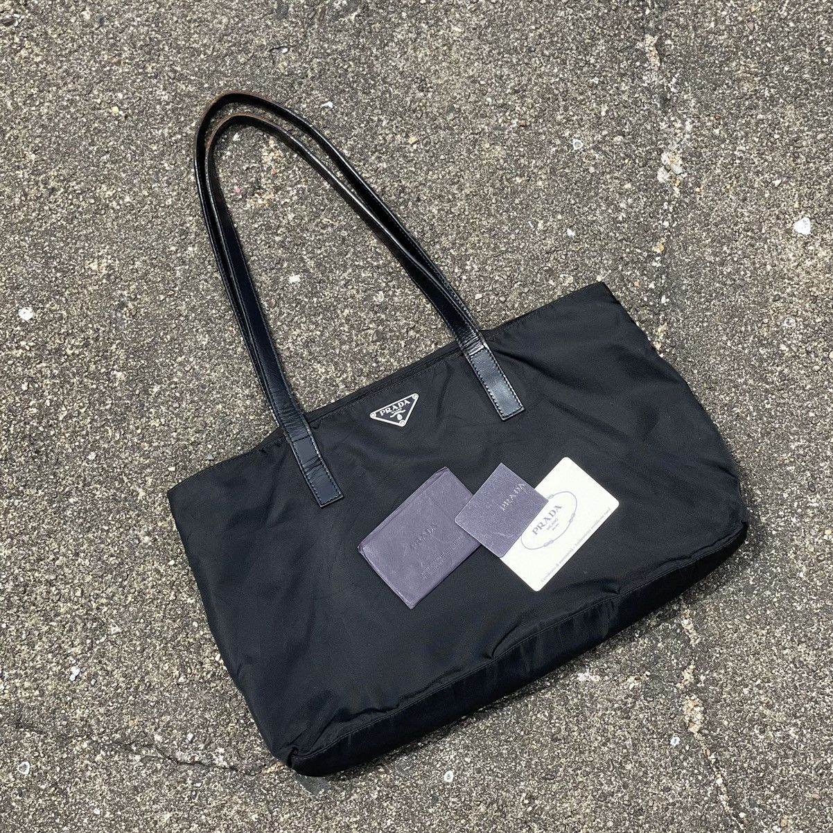 Prada Prada Black Nylon Tote Size ONE SIZE - 2 Thumbnail