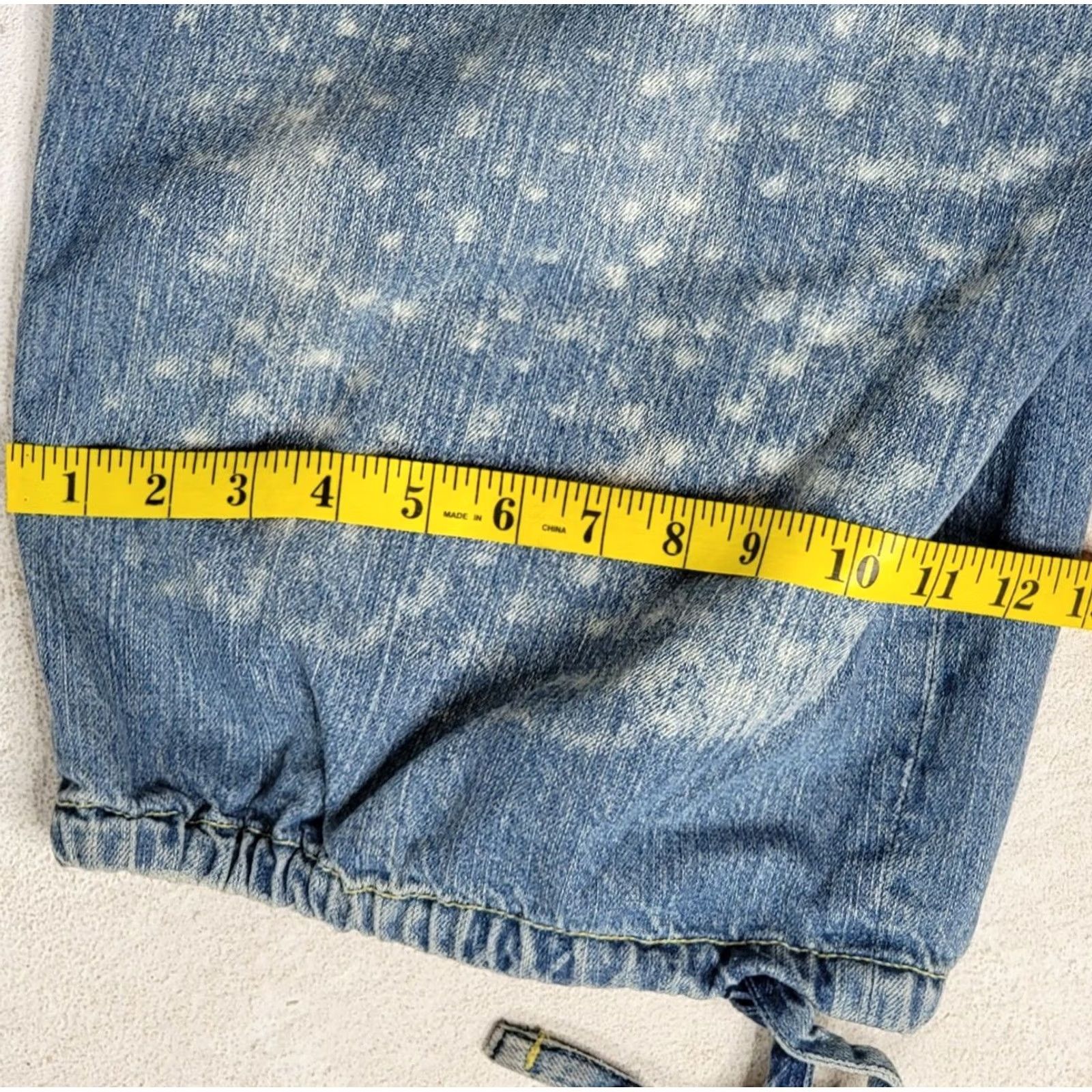 Vintage State Property Jeans Hip Hop Baggy Embroidered Sky Cloud Distressed 48 x 30 Denim Men's Regular Size 48 Inseam 30 Size US 32 / EU 48 - 6 Thumbnail