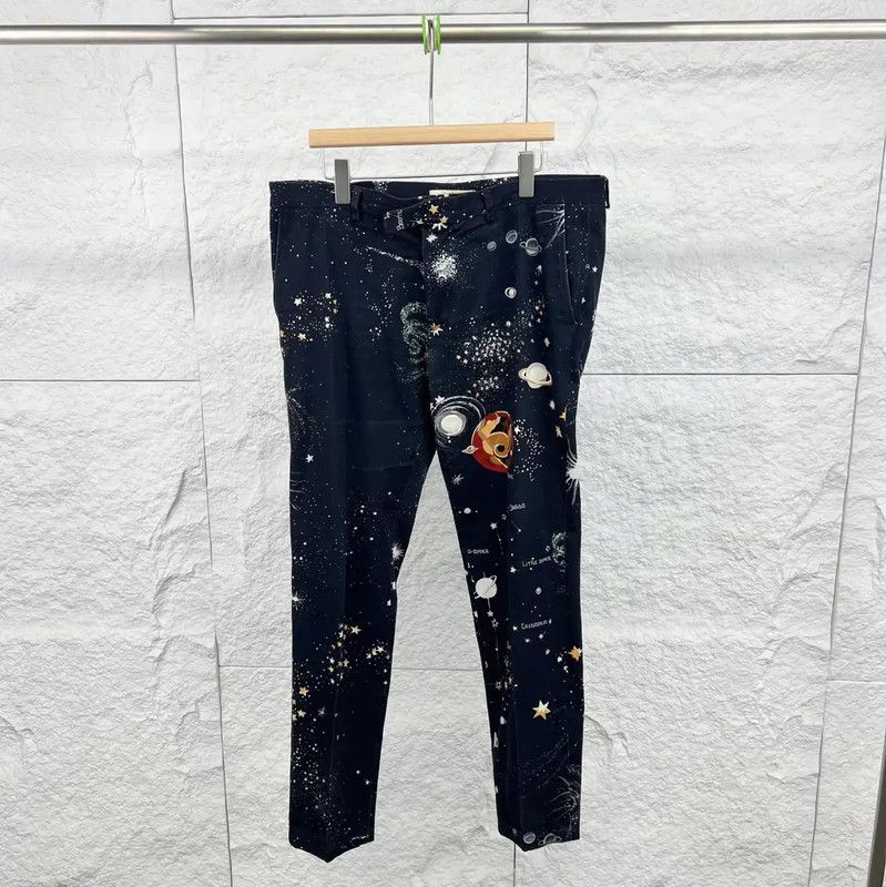 Valentino Valentino Black Casual Pants with Unique Print 0089 Size US 32 / EU 48 - 1 Thumbnail