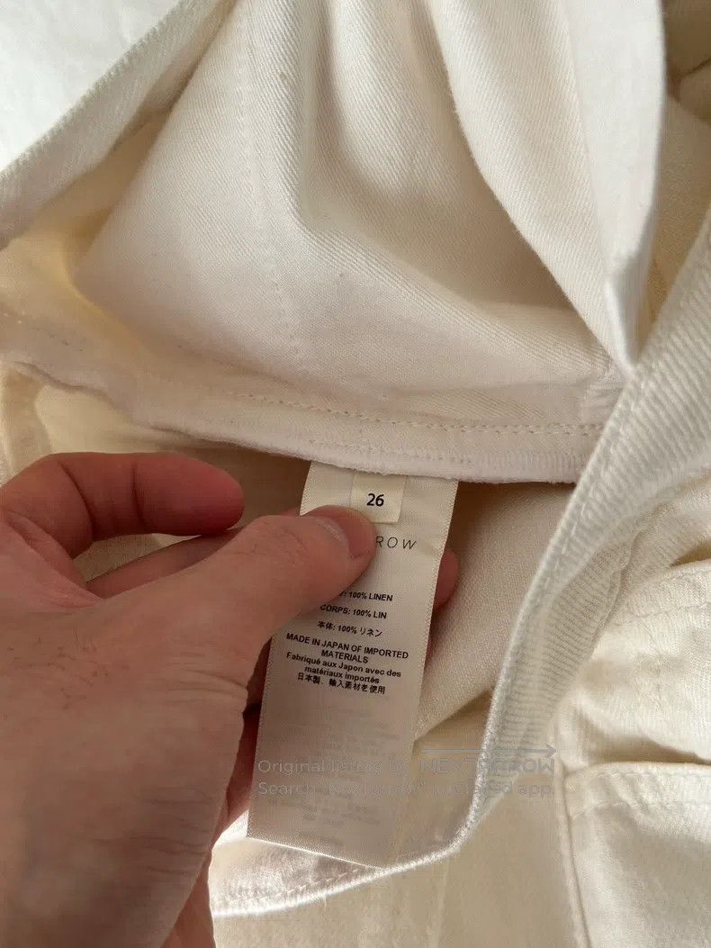The Row The Row size 26 Eglitta White Linen Pants Size 26" / US 2 / IT 38 - 8 Thumbnail