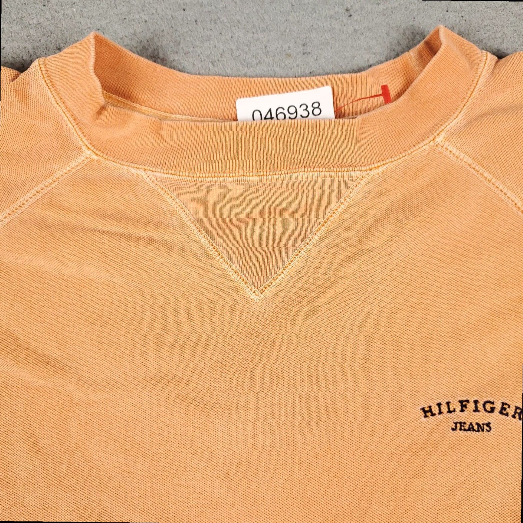 Tommy Hilfiger Tommy Hilfiger Sweater Womens Small Orange Short Sleeve Pullover Crew Neck Cotton Size S / US 4 / IT 40 - 2 Thumbnail