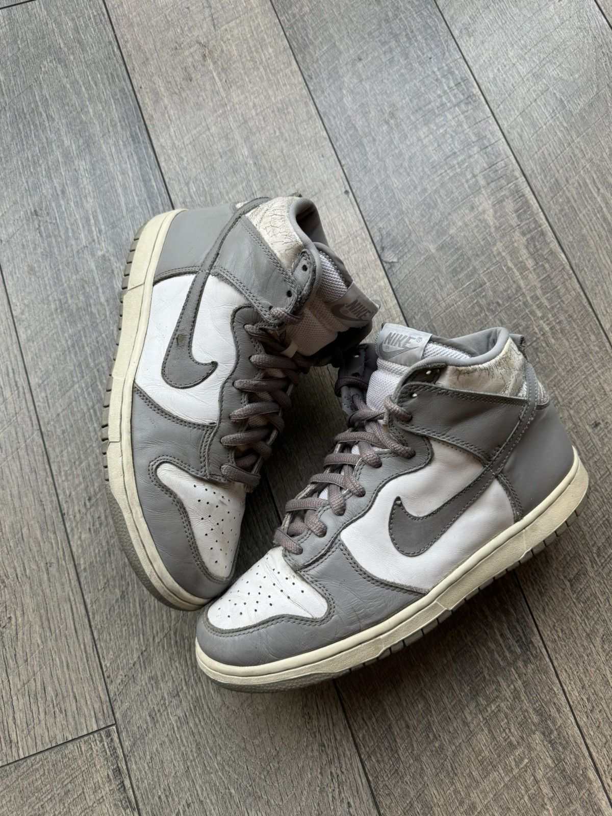 Nike × Vintage Vintage Nike Dunk High 2003 Medium Grey 30471700200 Size 9 Size US 9 / EU 42 - 1 Thumbnail